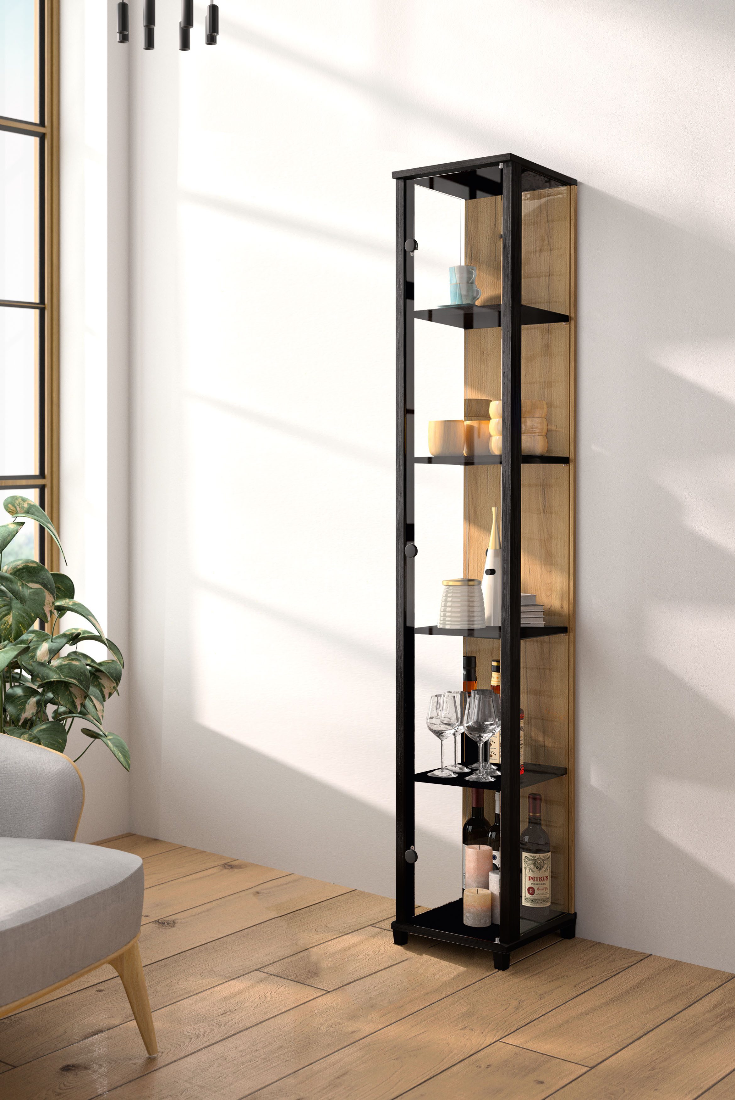 fif möbel Vitrine OPTIMA Standvitrine, Vitrinenschrank, Glasvitrine, Sammle günstig online kaufen