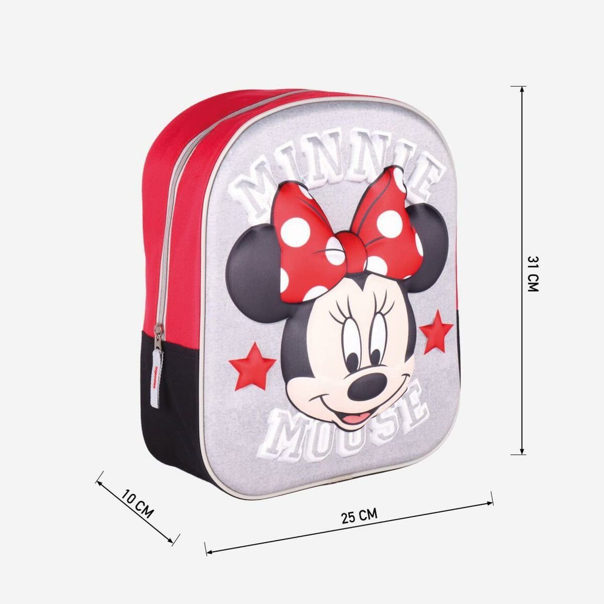 Rot Kinder-Rucksack Mouse Disney 31 Minnie 25 10 Minnie x cm Mouse x Rucksack