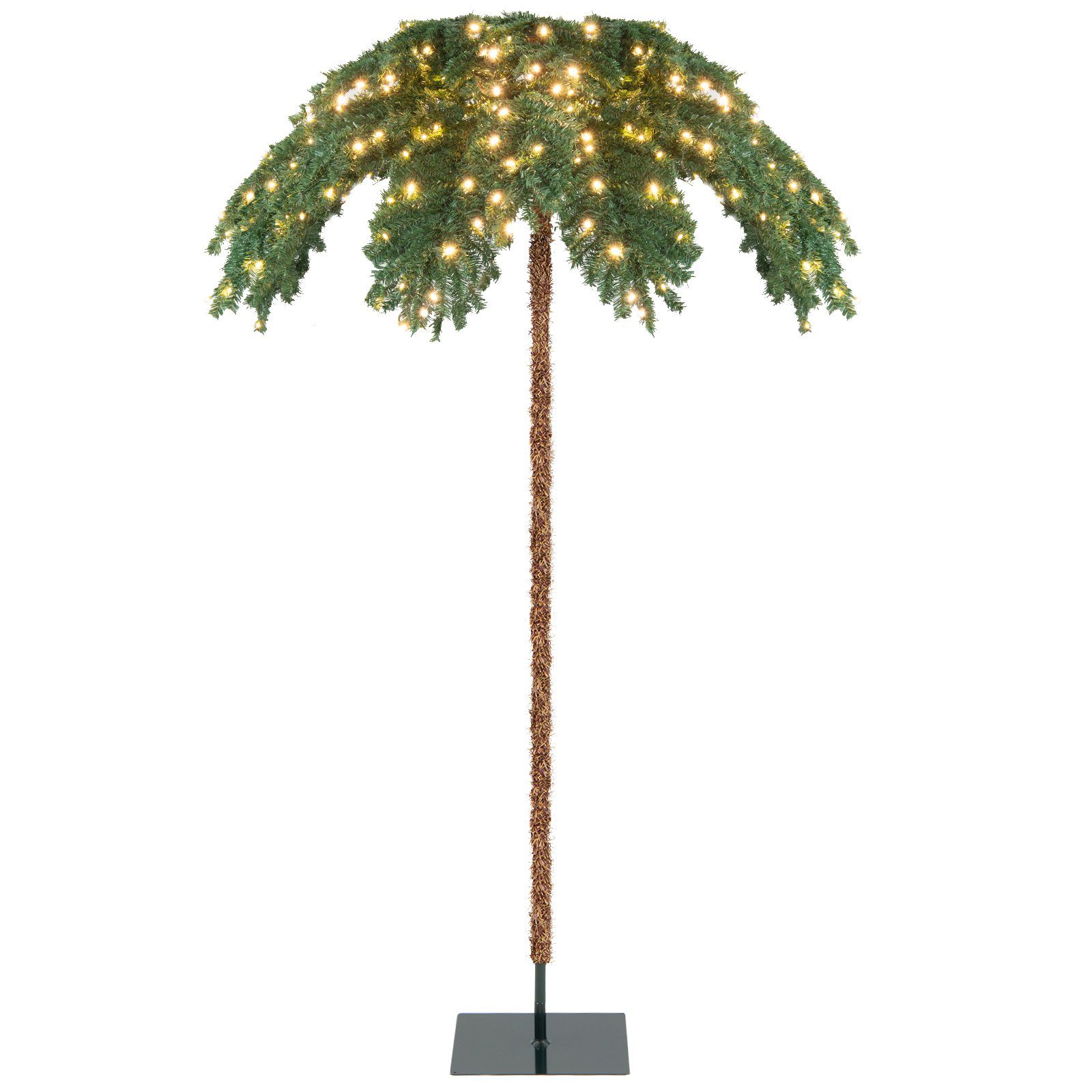 Künstlicher COSTWAY mit Weihnachtsbaum, 813 Zweigspitzen, 250 warmweißen LED