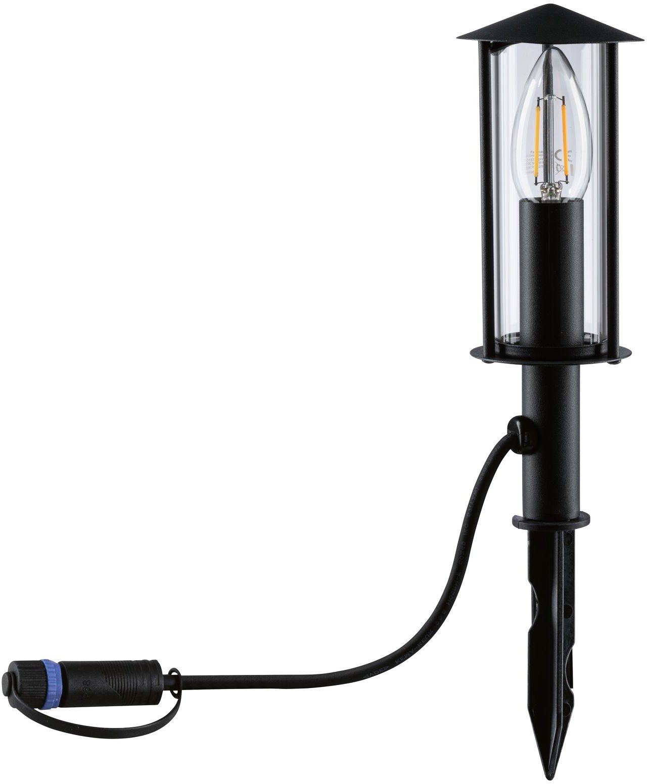 Paulmann LED Gartenleuchte Poller, E14, E14 2W IP44 Anthrazit 24V wechselbar, Warmweiß, LED