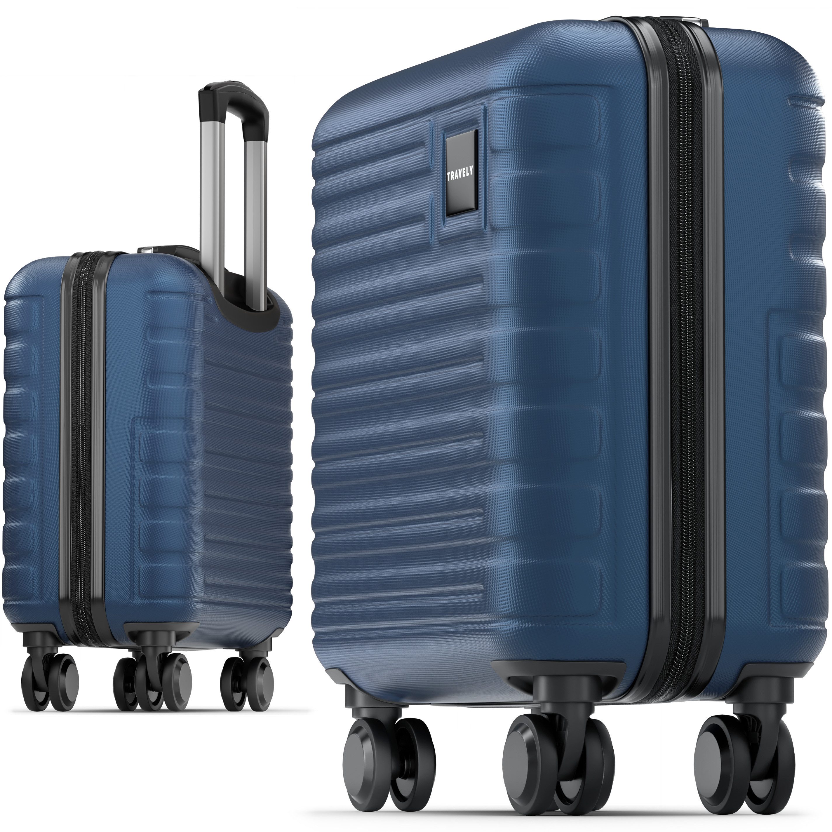Travely Handgepäck-Trolley Polycarbonat Handgepäck Koffer 45x36x20cm - für Easyjet etc, 4 Rollen
