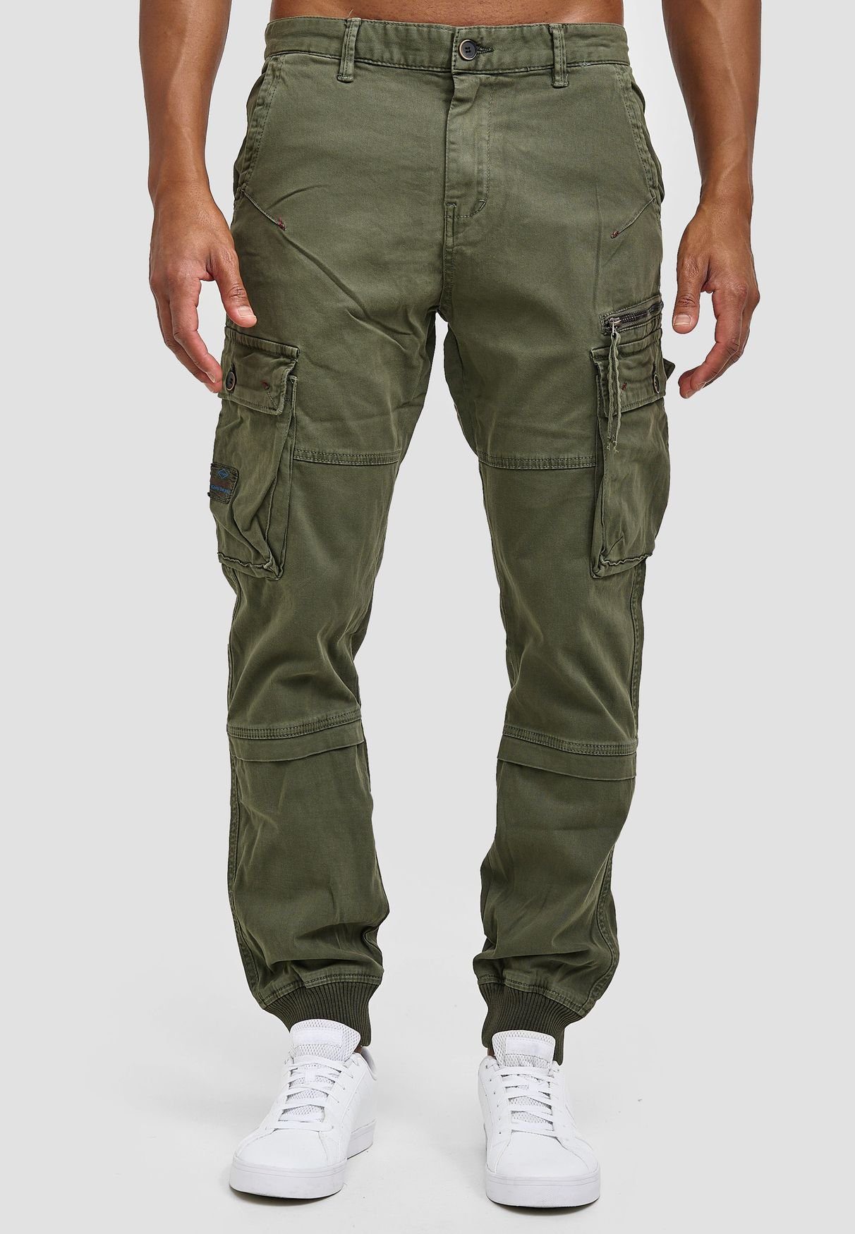 Giani 5 Cargohose »Cargo Jogger Hose Stretch Denim Pants Chino  Freizeithose« (1-tlg) 3948 in Olive online kaufen | OTTO