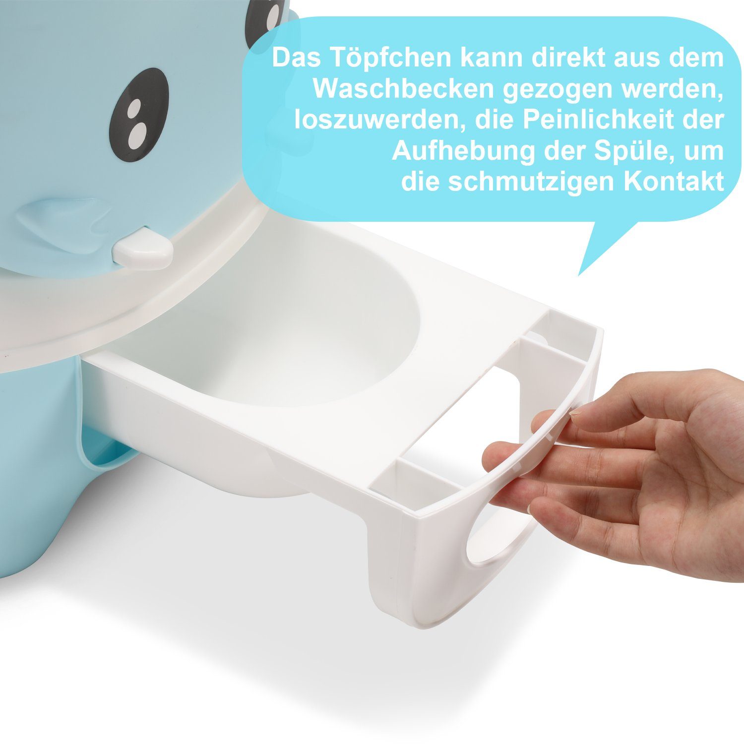 Clanmacy Toilettentrainer Kindertoilette Kinder Töpfchen Kindertöpfchen Baby Toilettensitz Blau, Kindertoilette