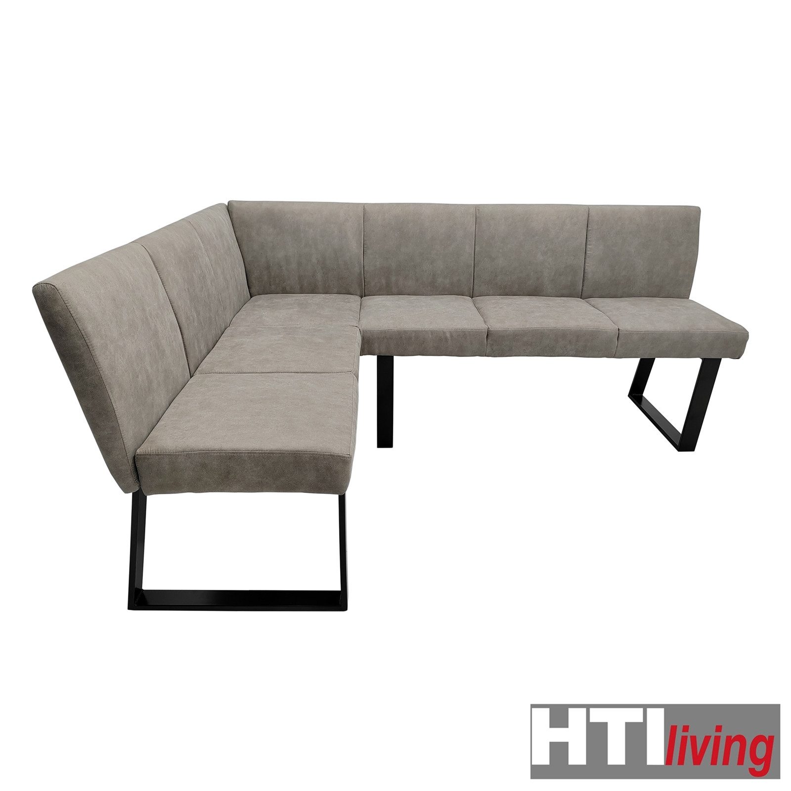 HTI-Living Eckbank Eckbank 152 x 192 cm Vemal kurzer Schenkel links (Stück, 1-St., 1 Eckbank), Sitzbank Polsterbank Kunstlederbezug Metallgestell