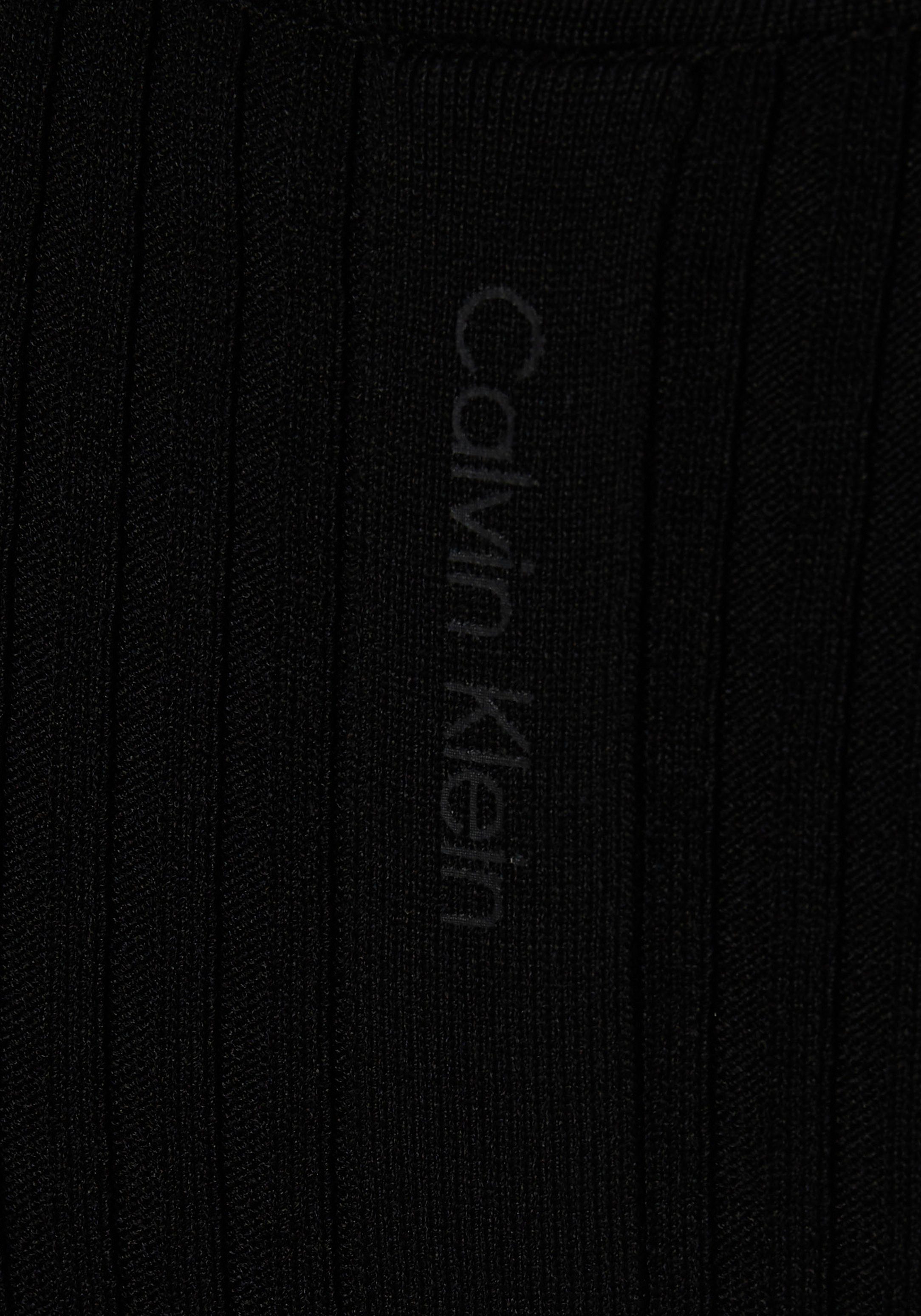 Damen Kleider Calvin Klein Jerseykleid ICONIC RIB SCOOP NECK DRESS in modischer Rippenoptik