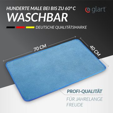 Glart 47TB Auto Trockentuch 2er Set - Premium Mikrofasertücher 70x40cm Blau Mikrofasertuch (80% Polyester, 20% Nylon, 40x70 cm)