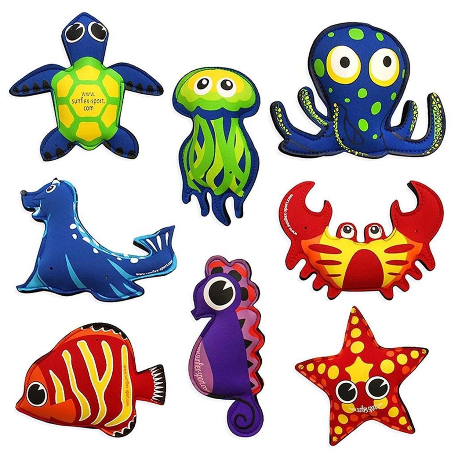 Sunflex Badespielzeug Plash Puppies Wasserspieltier 8er Set