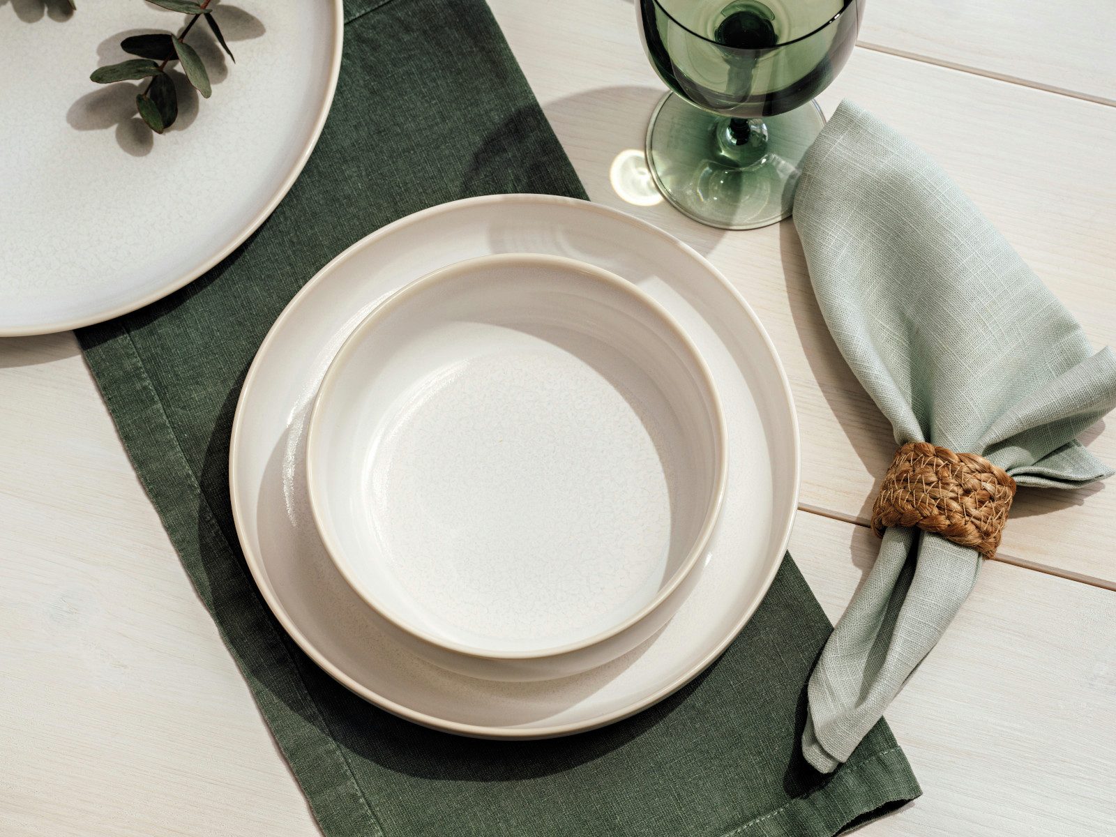 like. by Villeroy & Boch Teller-Set Crafted Cotton Teller tief 21,5cm Set6, Premium Porcelain