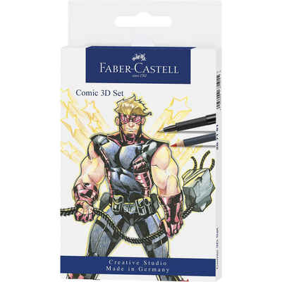 Faber-Castell Künstlerstift Faber-Castell Pitt Artist Pen-Comic Tuschestift - 11er Kartonetui
