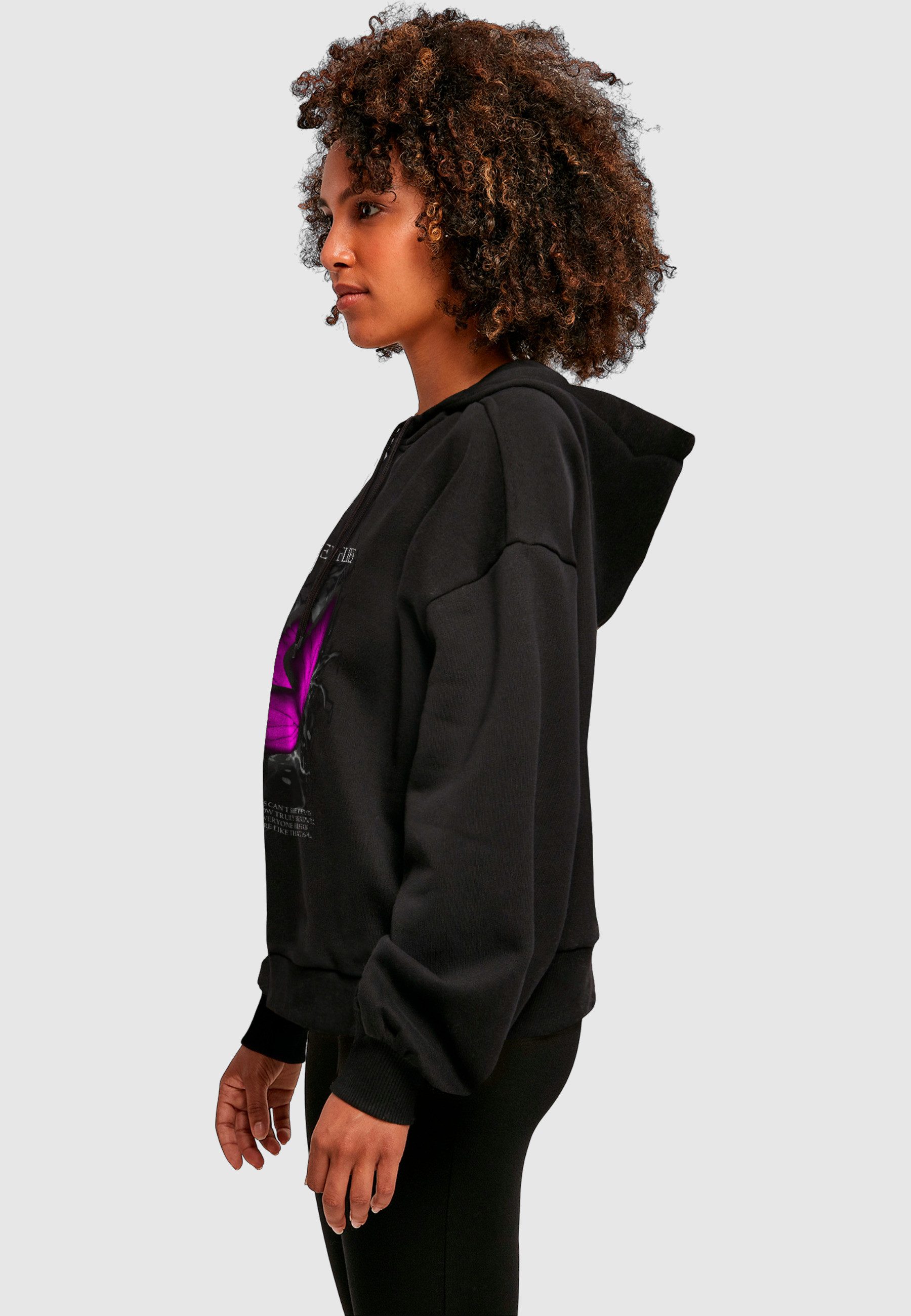 Merchcode Kapuzenpullover Merchcode Ladies Butterflies Organic Oversized Hoody (1-tlg)