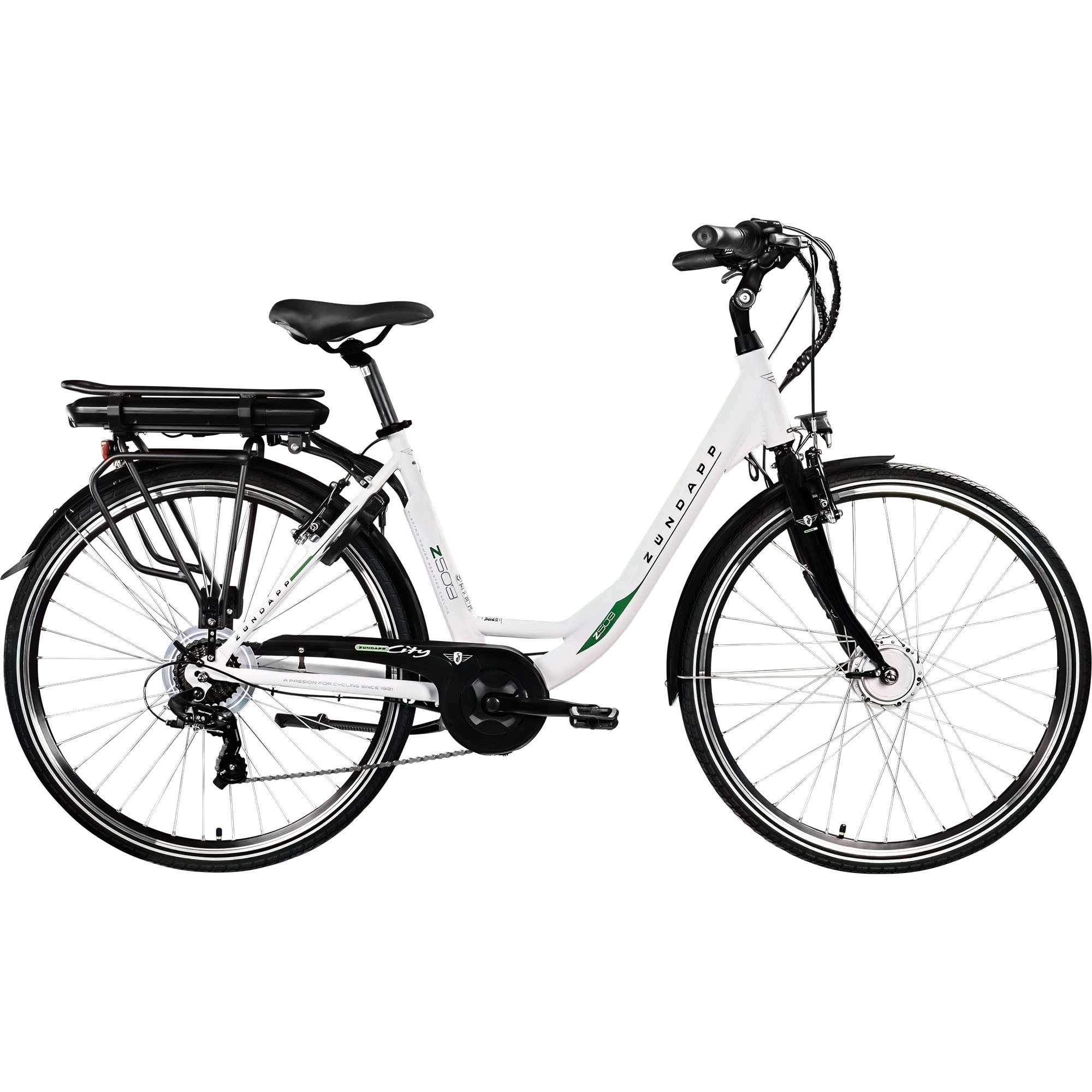 Zündapp E-Bike Cityrad Z503, 7 Gang Shimano Tourney RD-TY21 Schaltwerk, Kettenschaltung, Frontmotor, 536 Wh, Pedelec, Elektrofahrrad für Damen u. Herren
