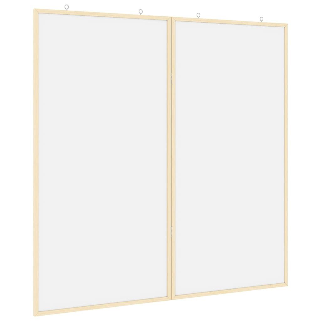 vidaXL Pinnwand Info-Tafel Weiß 100 x 100 x 1,4 cm Massivholz Kiefer, (1-tlg)