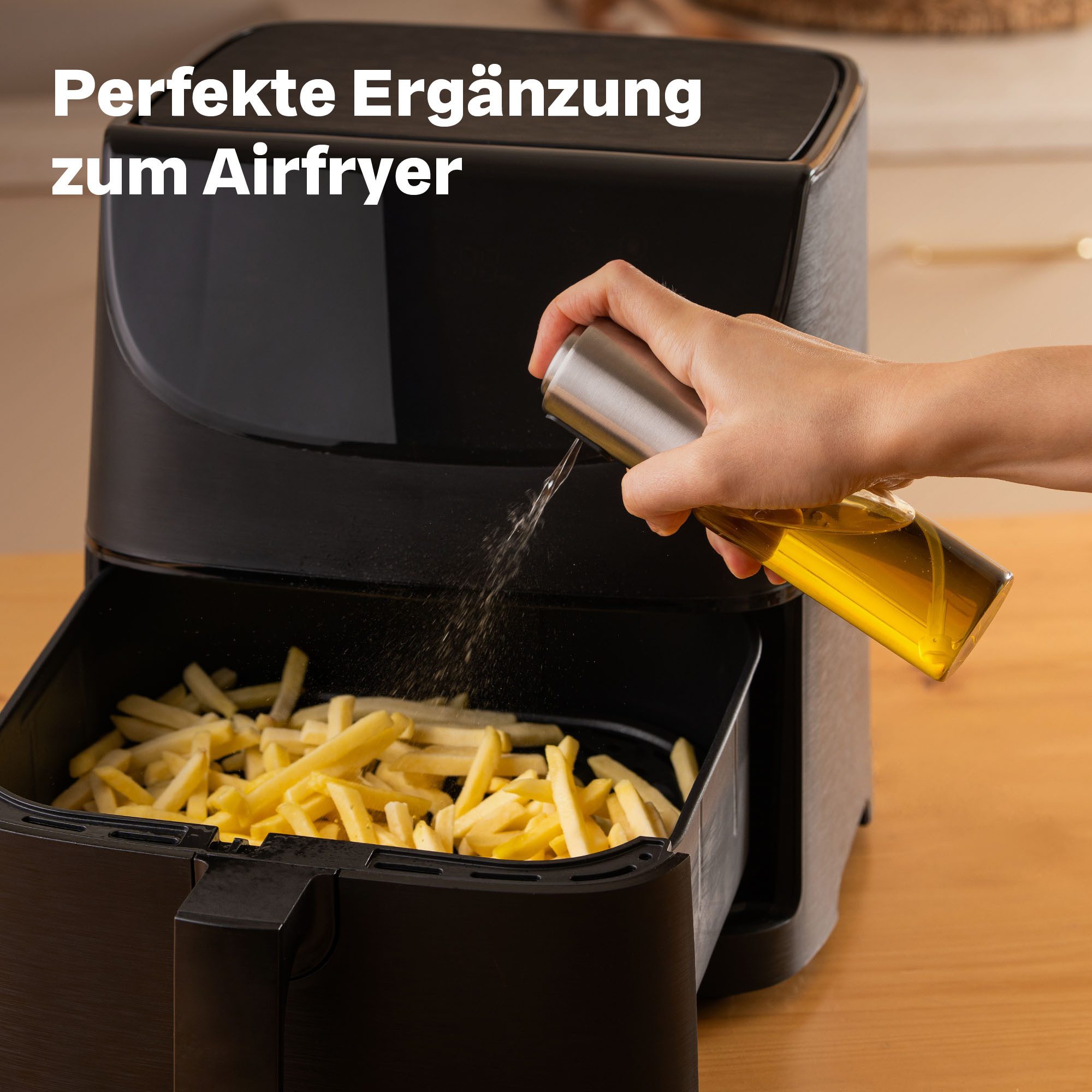 SILBERTHAL Ölspender 2 in 1 Essig- & Ölsprüher, 120ml, Ölflasche aus Glas mit Sprühfunktion, (1-tlg), Salatsaucen Behälter mit integrierter Skala, perfekt zum M – Bild 5 von 5