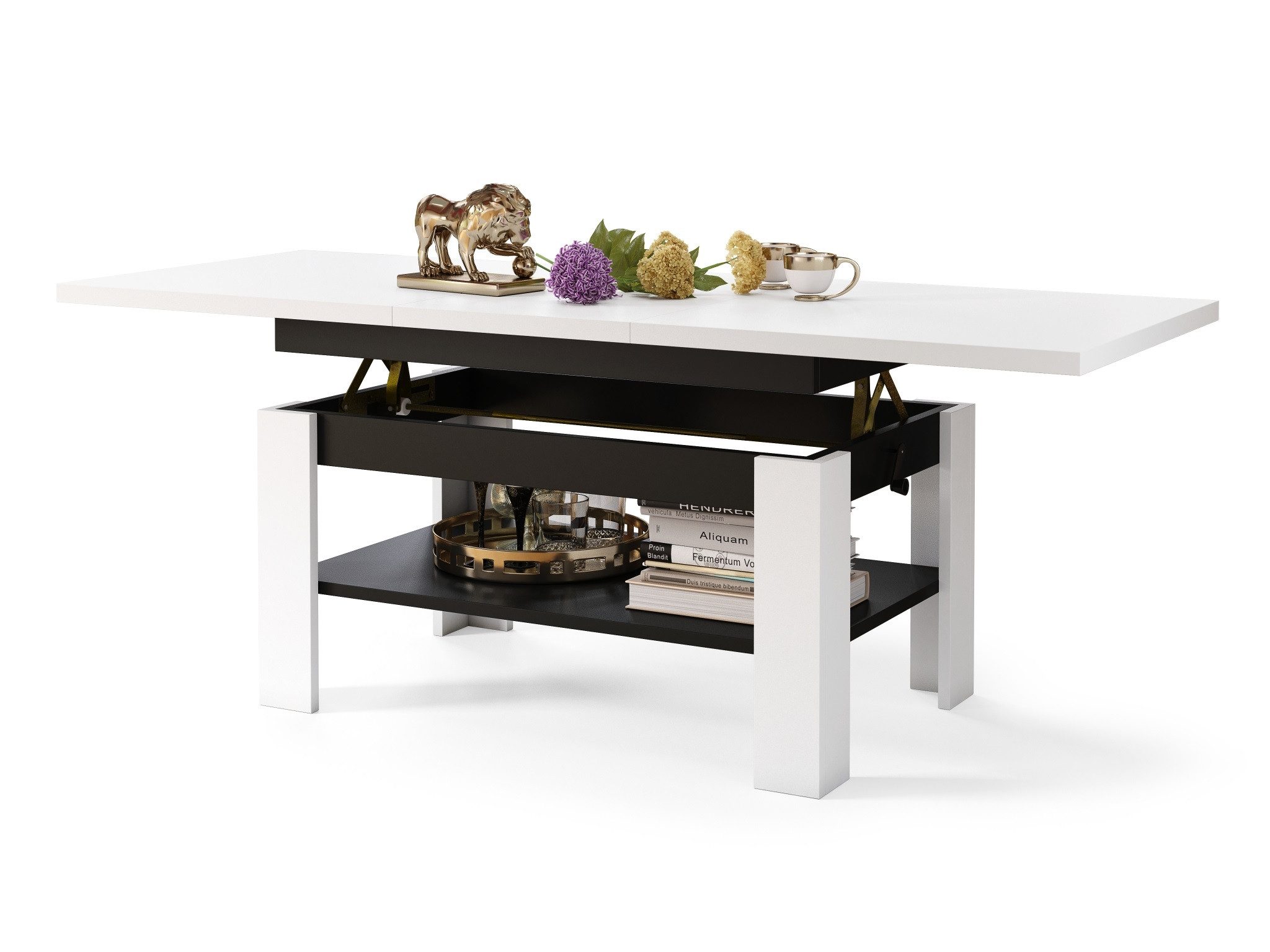 designimpex Couchtisch Design Rio stufenlos höhenverstellbar günstig online kaufen