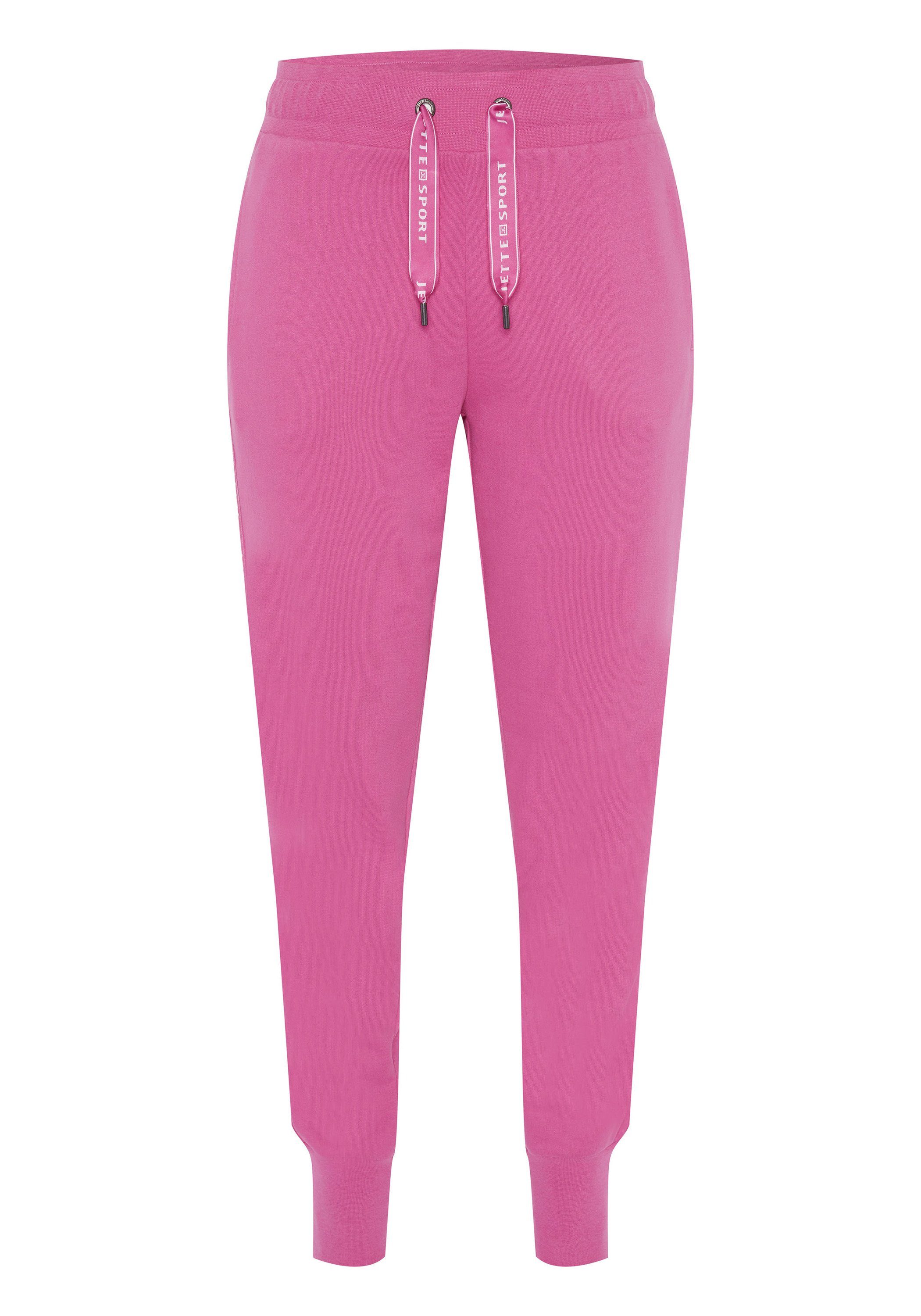 JETTE SPORT Sweathose mit Label-Akzenten 17-2521 Cone Flower