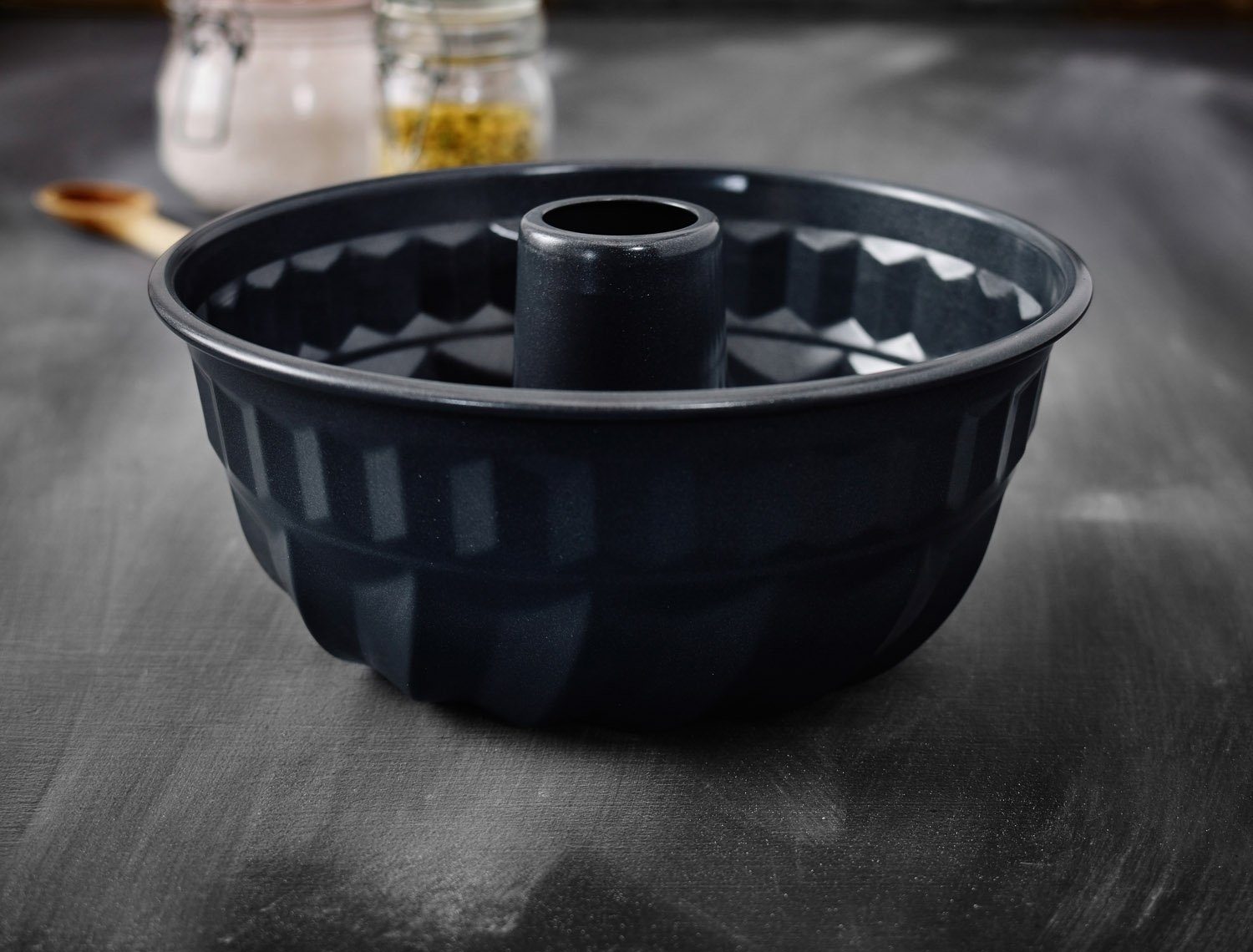 Birkmann Gugelhupfform PREMIUM BAKING, Ø 22 cm, Grau, Karbonstahl, antihaftbeschichtet