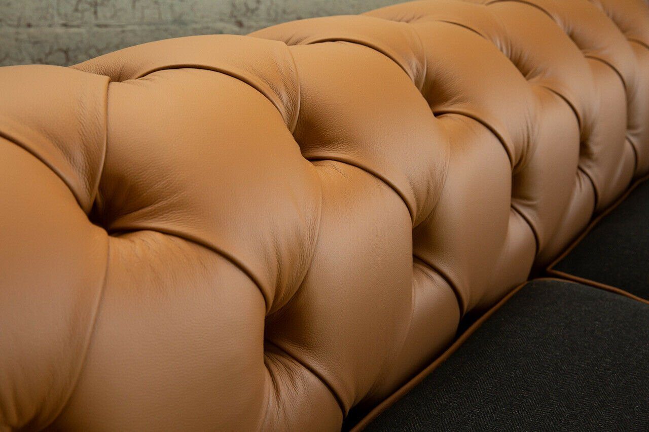 Sitzer 260 Couch cm Sofa JVmoebel Chesterfield-Sofa, Design Chesterfield Sofa 4