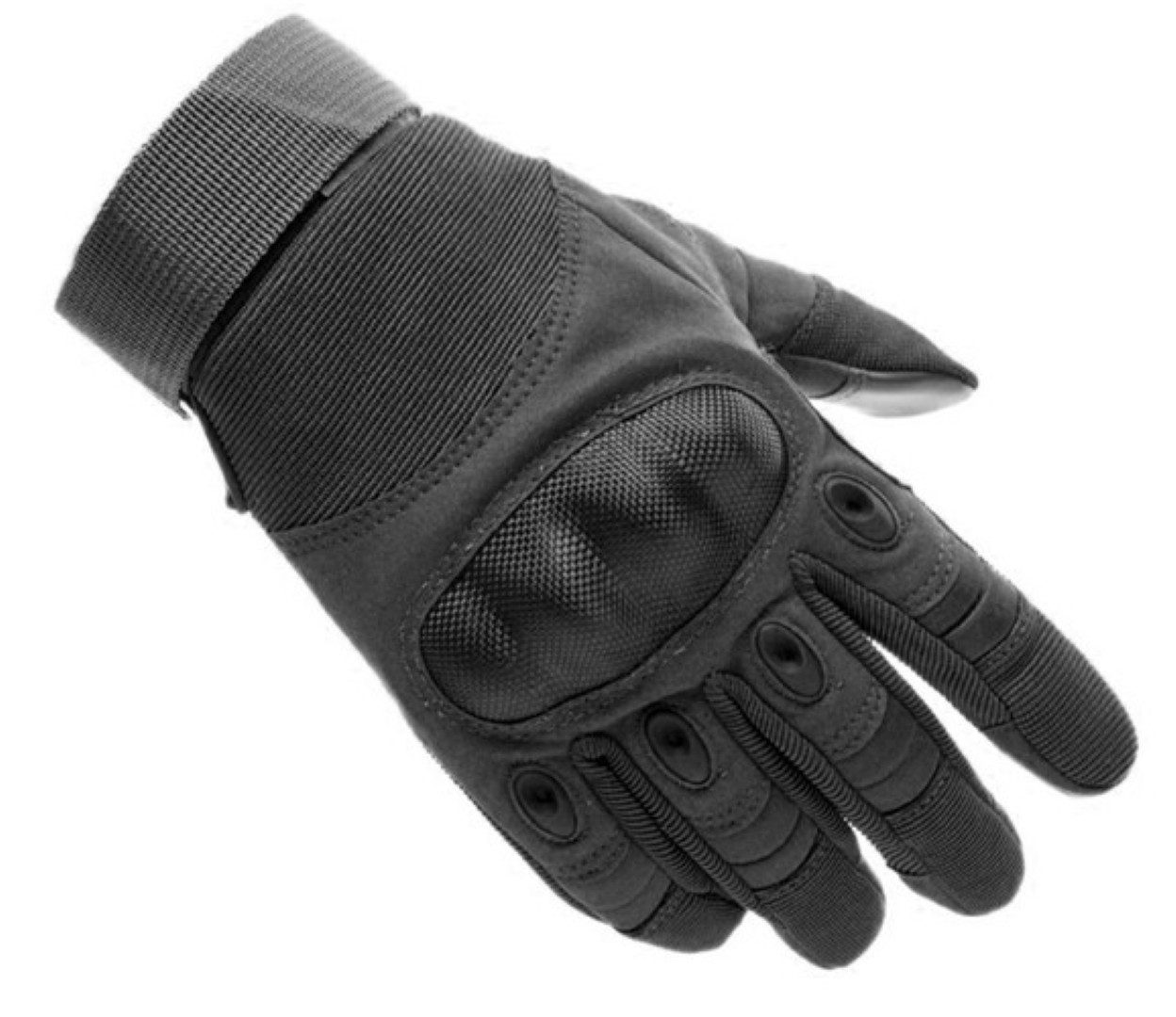 Trizand Multisporthandschuhe Taktische Sporthandschuhe Outdoor Handschuhe Survival Camping (1 Paar Taktische Handschuhe für vielseitige Anwendung, 2-St., Handschuhe XL/L, Schwarz/Khaki, stylisch und funktional) Touchscreen-kompatibel, verstellbar, rutschfest, modisches Design