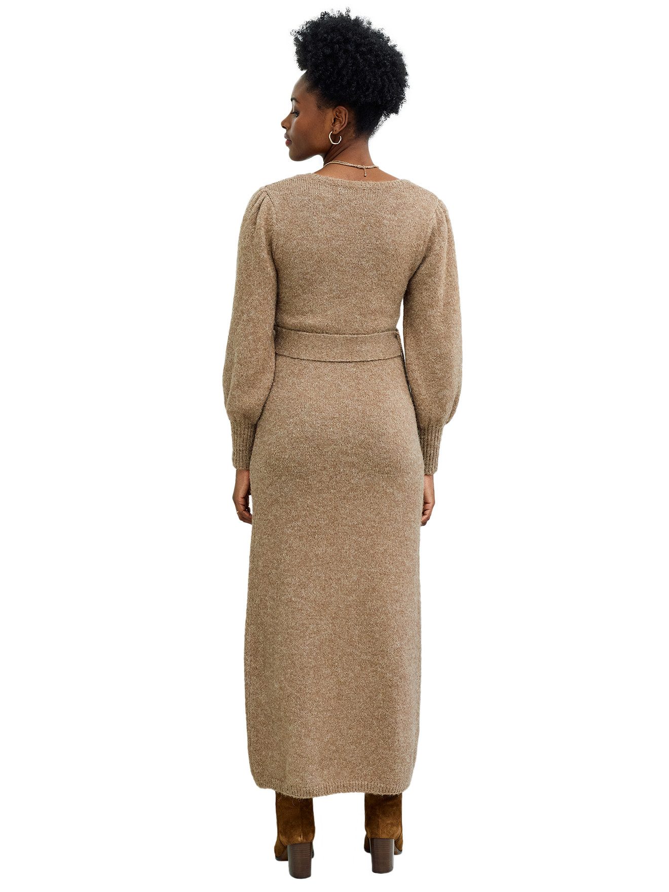 vertbaudet Umstandskleid Umstands-Maxikleid aus meliertem Strick