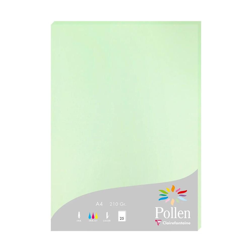 CLAIREFONTAINE Druckerpapier Clairefontaine Papier A4 Pollen 210g grün 25 Bl