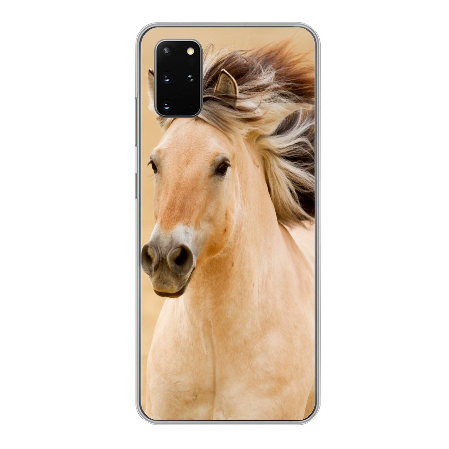MuchoWow Handyhülle für Samsung Galaxy S20 Plus Pferde - Tiere - Mähne - Porträt, Phone Case, Silikon, Schutzhülle Dünn