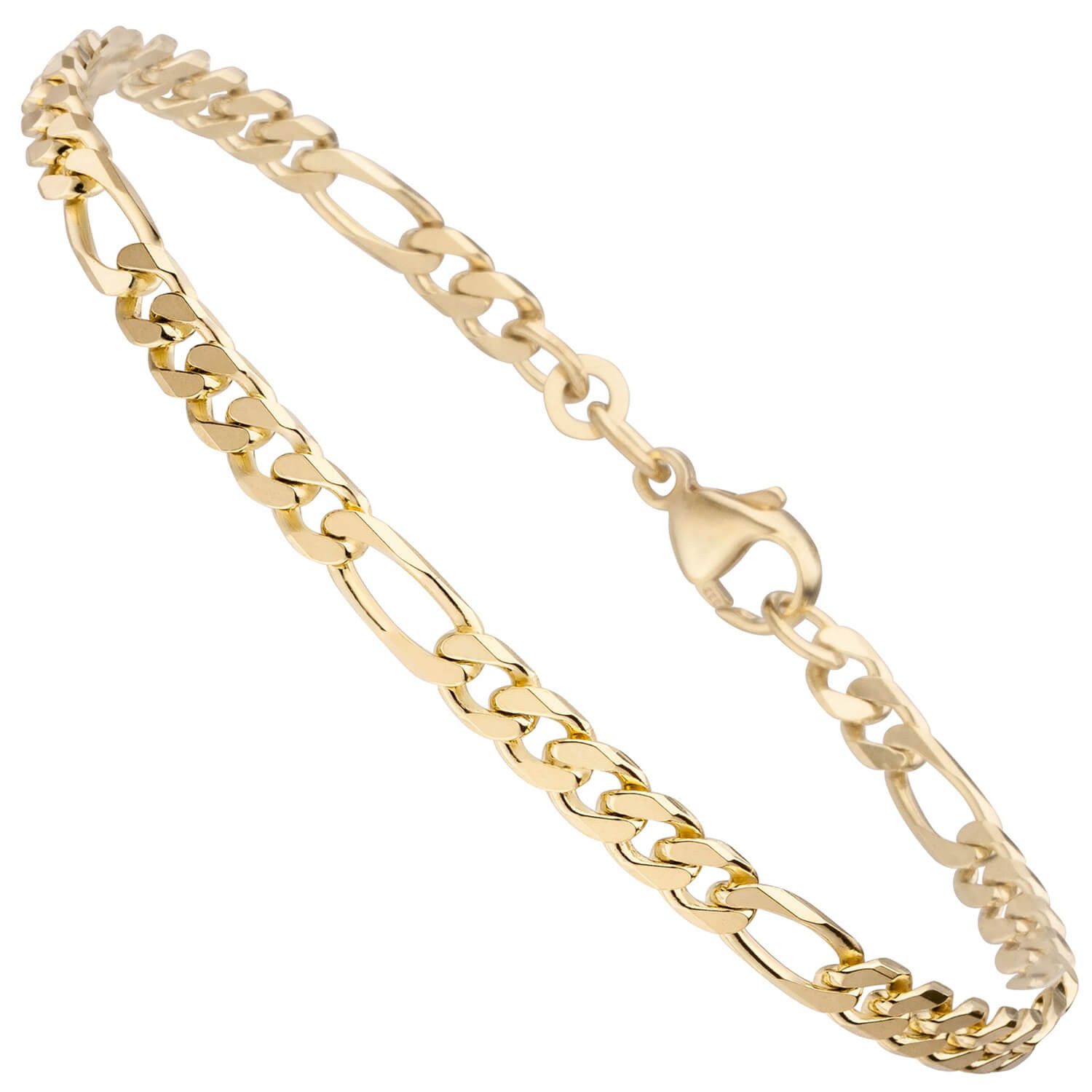 Goldarmband 4,3mm Figaroarmband aus 333 Gelbgold massiv 21cm