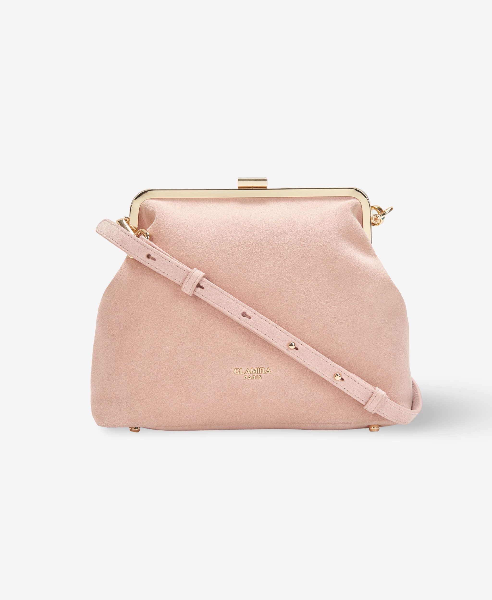 GLAMIRA Clutch Glamouré Soir Rosé Clutch (1-tlg), echt Leder, mit abnehmbarem, verstellbarem Schultergurt