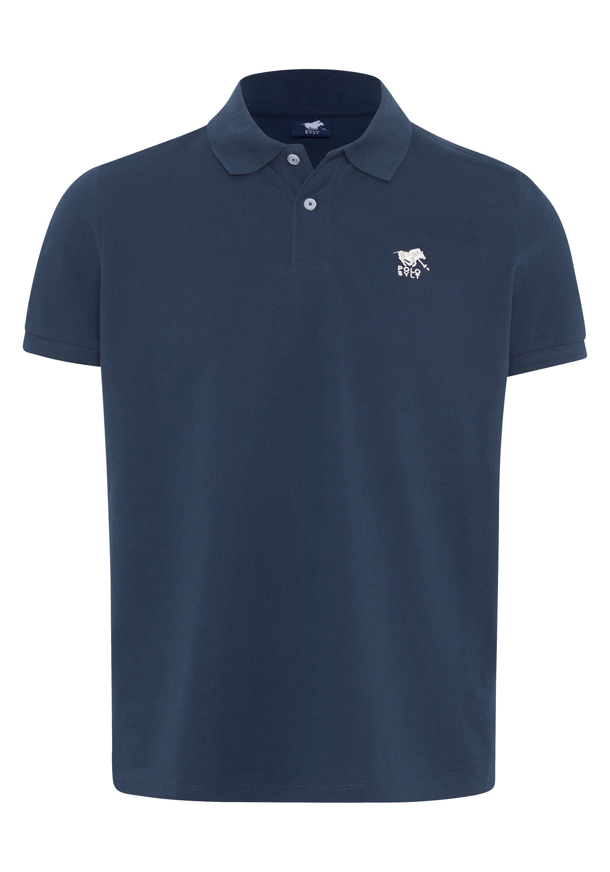 Polo Sylt Poloshirt mit Logo-Stitching 4848 Dark Blue/Dark Blue