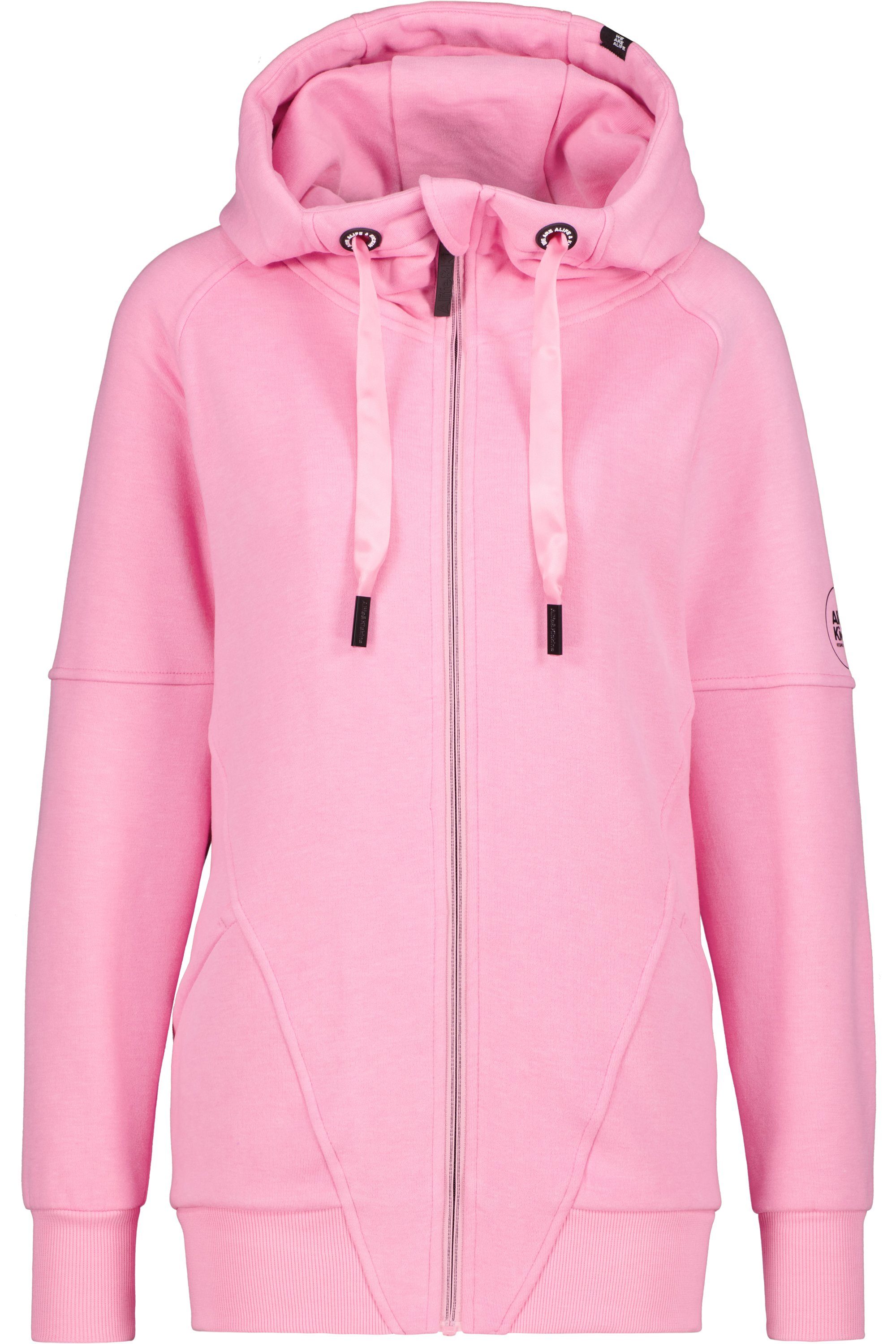 Alife & Kickin Kapuzensweatjacke MariaAK Kapuzensweatjacke, Sweatjacket Damen Sweatjacke Hooded A melange bubblegum