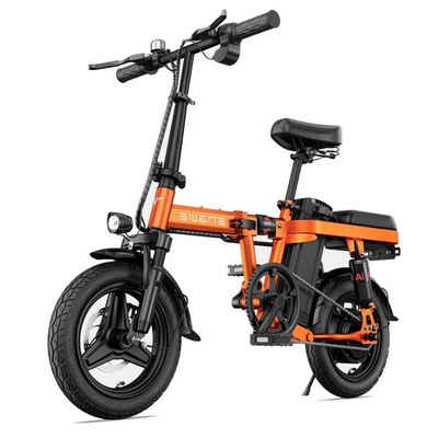ENGWE E-Bike ENGWE T14 EU E-Bike 250W, 45KM Reichweite, Orange Farbe, 46 Gang, Frontmotor, 480,00 Wh Batterie
