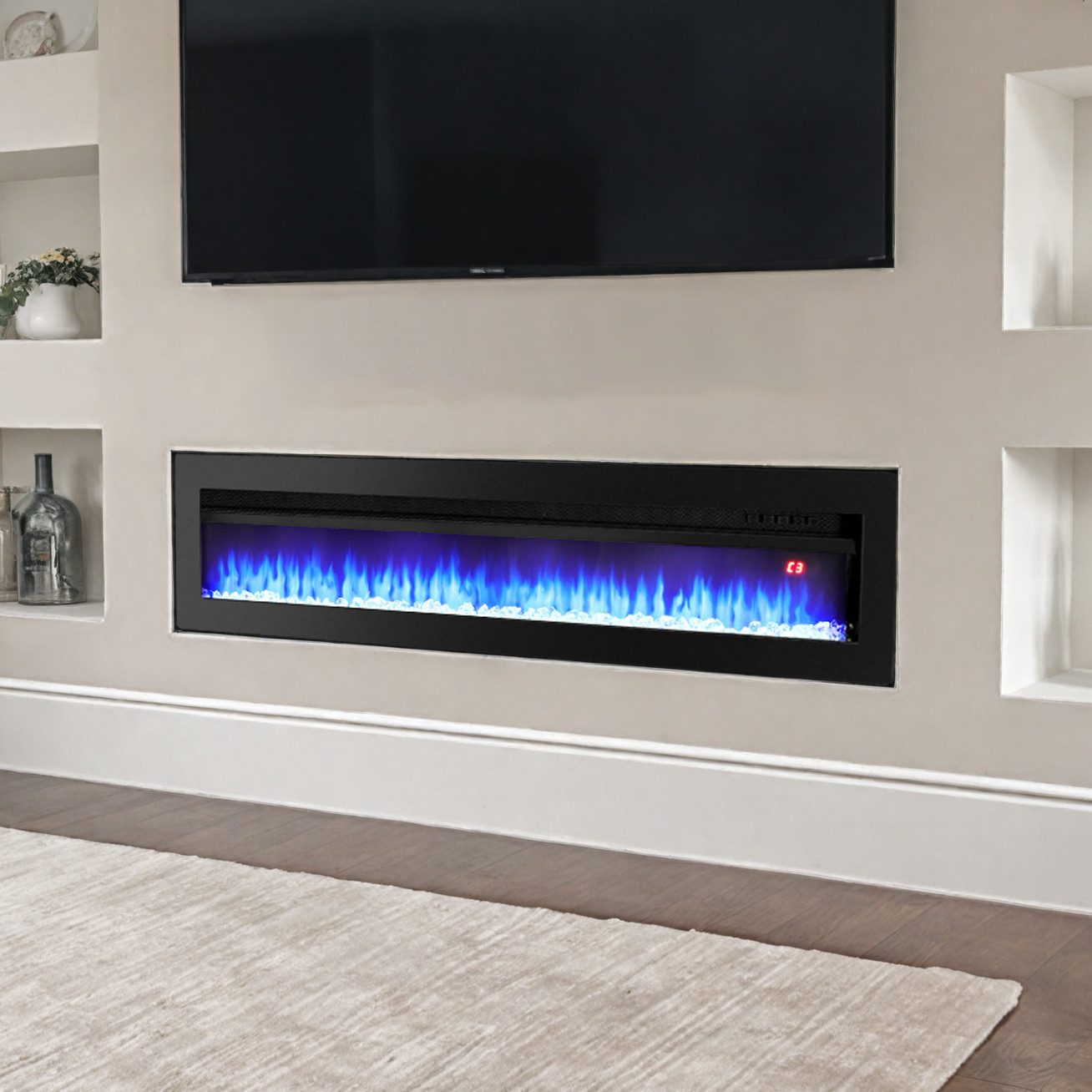 DARDVORLAG Elektrokamin 40" Wandkamin Elektrischer Einbaukamin Kamin, mit L günstig online kaufen