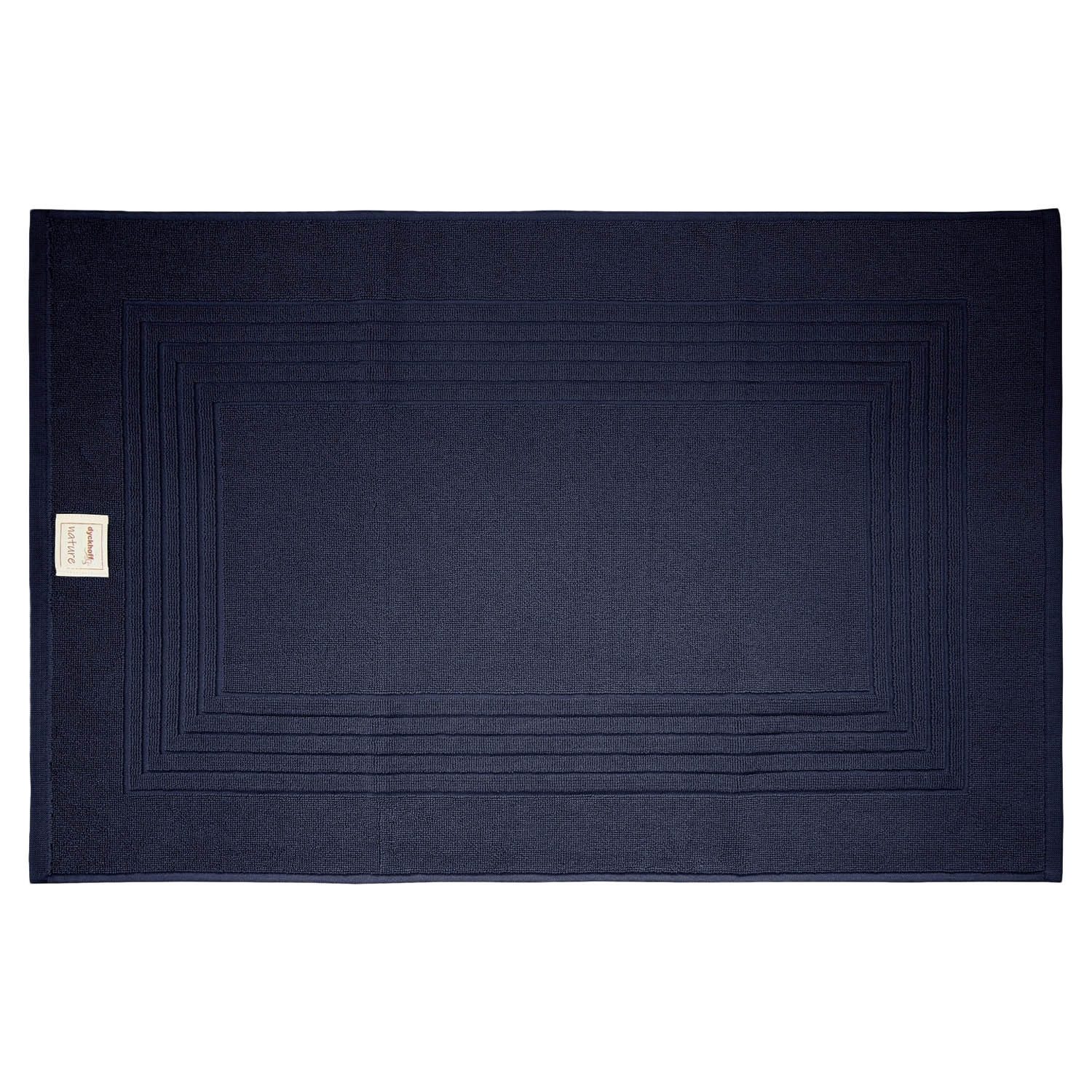 Dyckhoff Badematte NATURE, 50 x 80 cm, Marineblau, Baumwolle, Baumwolle, rechteckig