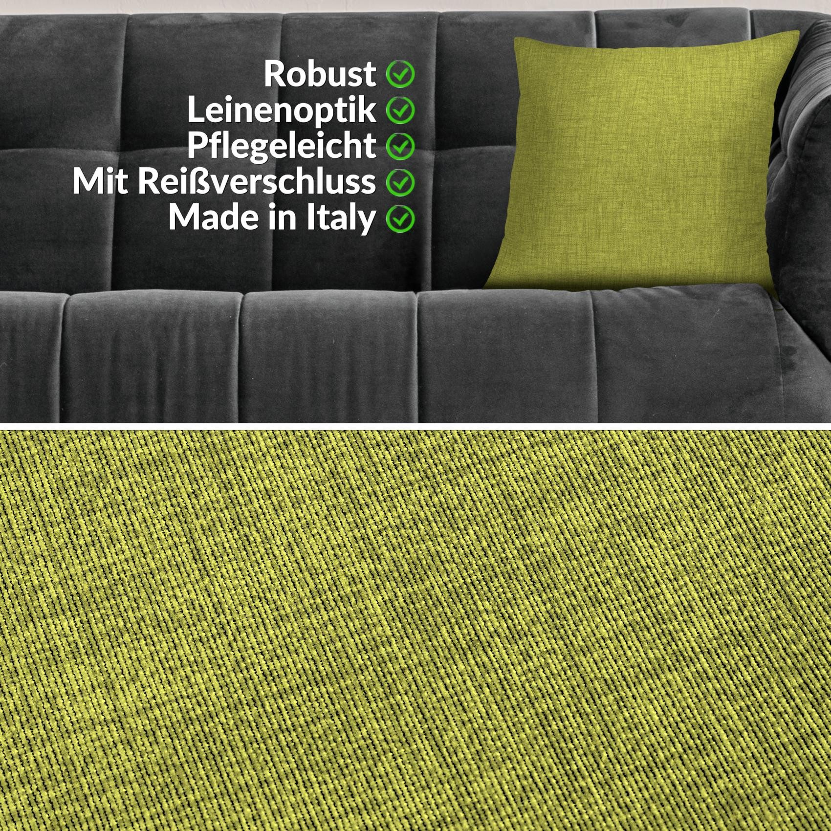 ANRO Dekokissen MrJack Kissenbezug Leinenoptik Deko Kissen Uni, Kissenhülle günstig online kaufen