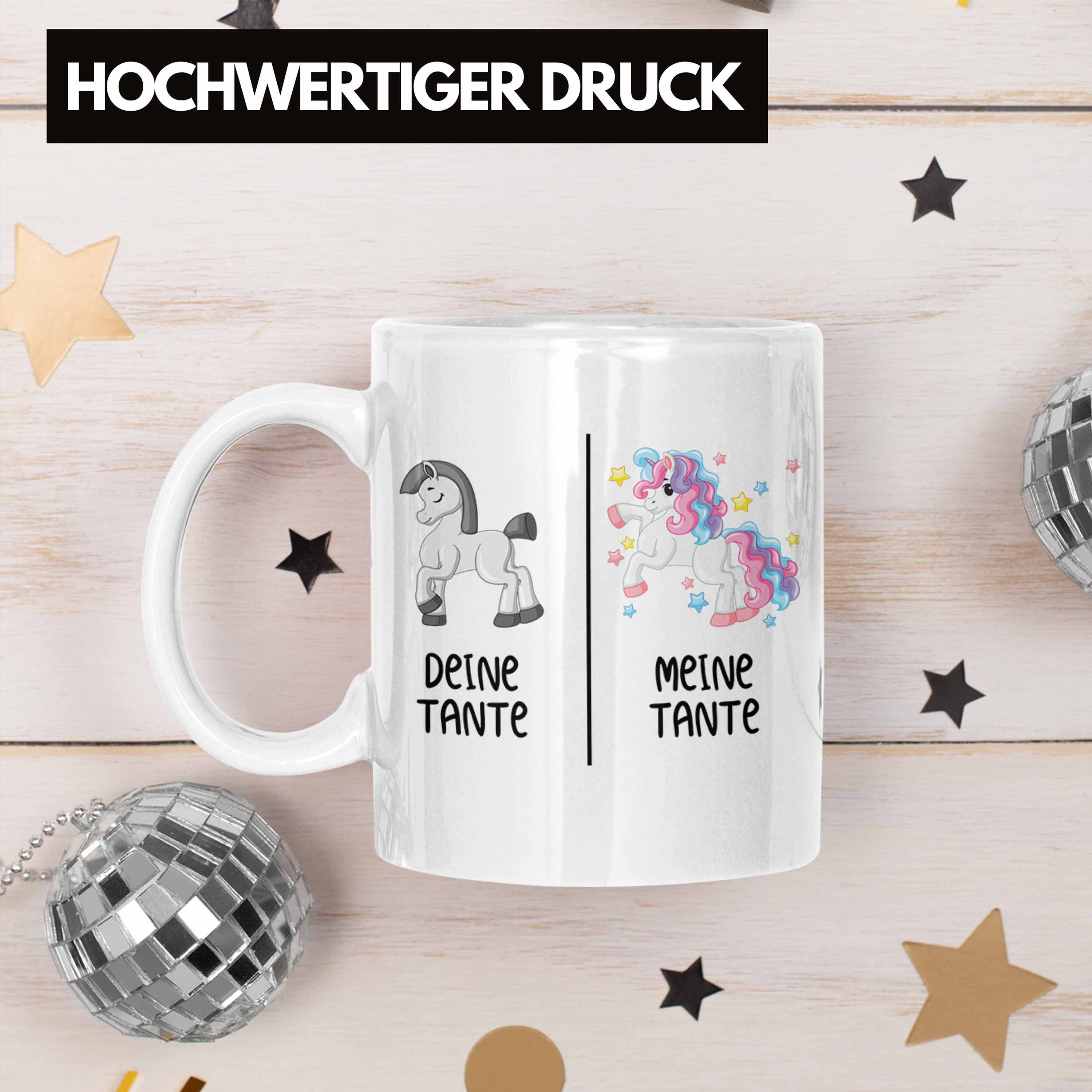 mit Tasse Weiss Coole - Tante Tante Beste Kaffeetasse Tasse Trendation für Einhorn Tante Spruch Geschenk Trendation