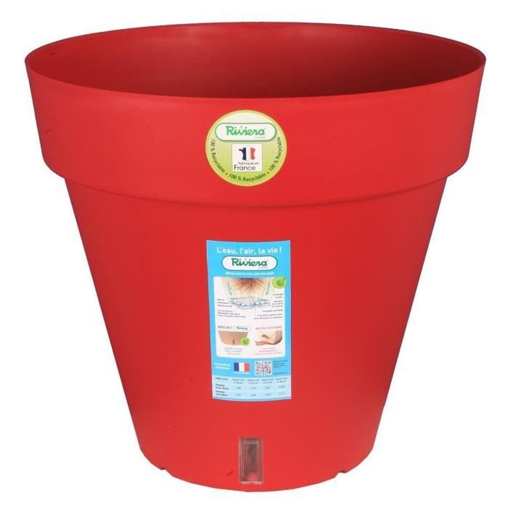 Riviera System Balkonkasten Riviera Loft Blumentopf mit Wasserreservoir – Rund – Ø 50 x H 46 cm