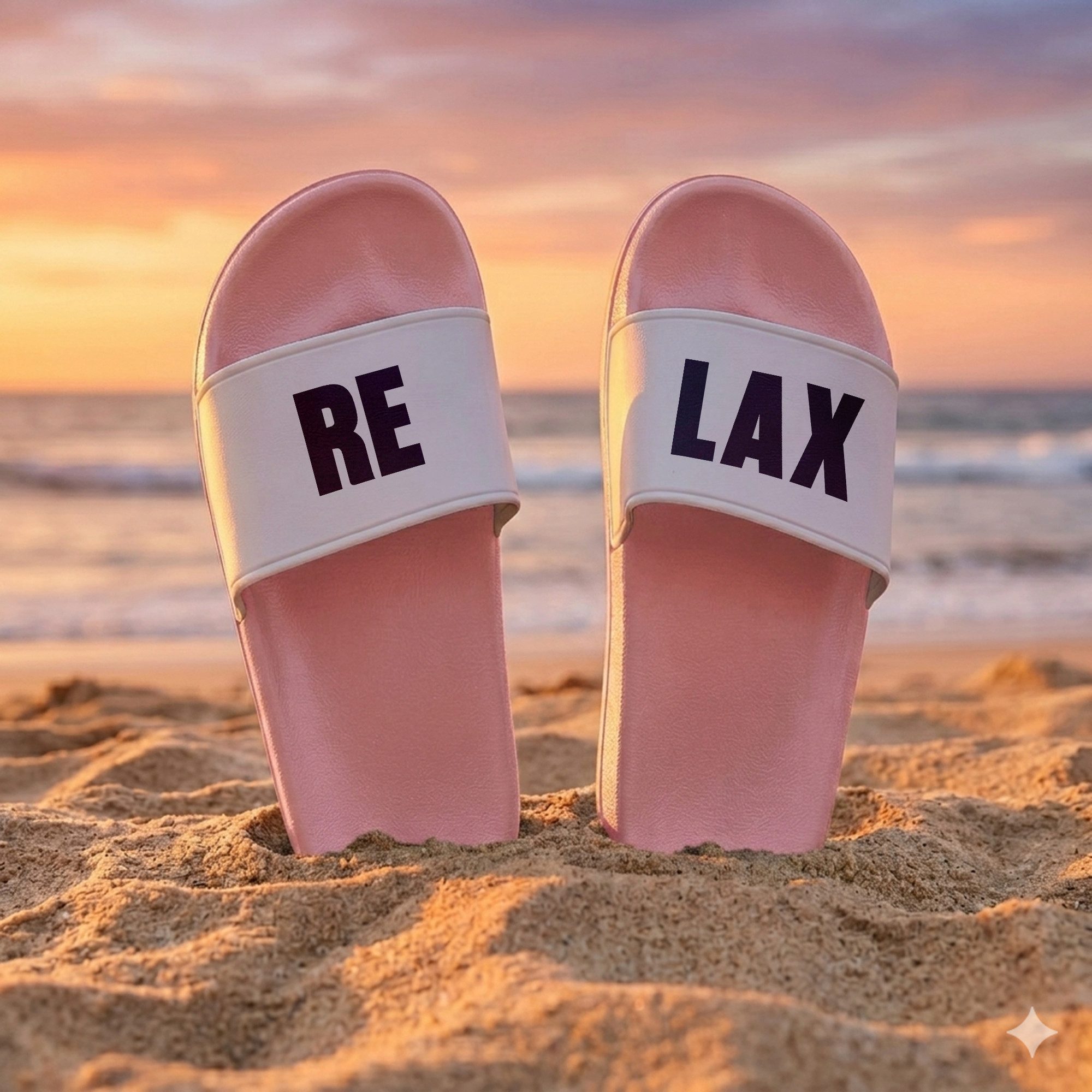 22Feels Damen Badelatschen Pink Weiß Wellness Geschenk Sommer Urlaub Relax Badepantolette IN DEUTSCHLAND BEDRUCKT