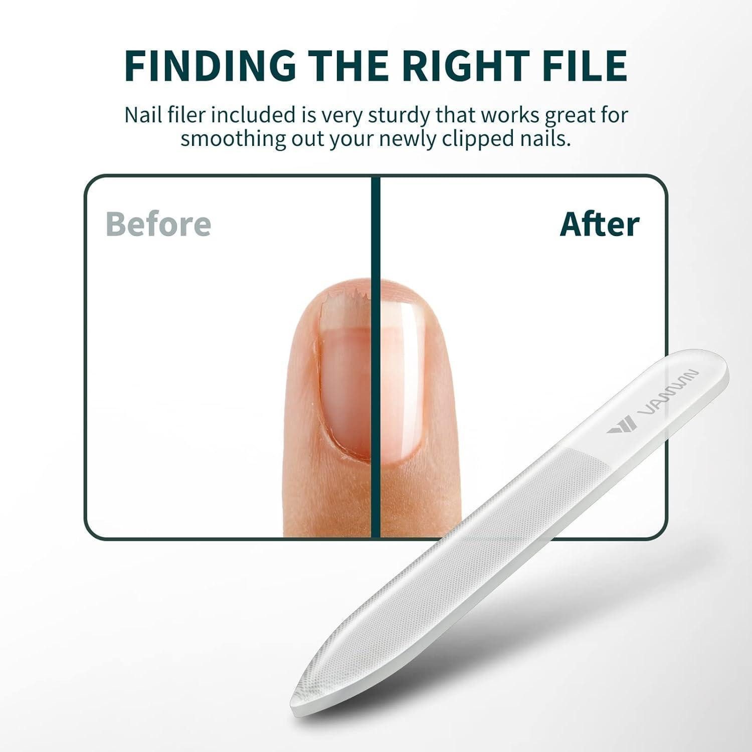 LuxusKollektion Nagelknipser Nagelknipser mit Auffangbehälter Ergonomischer Hebel Edelstahl Schwarz