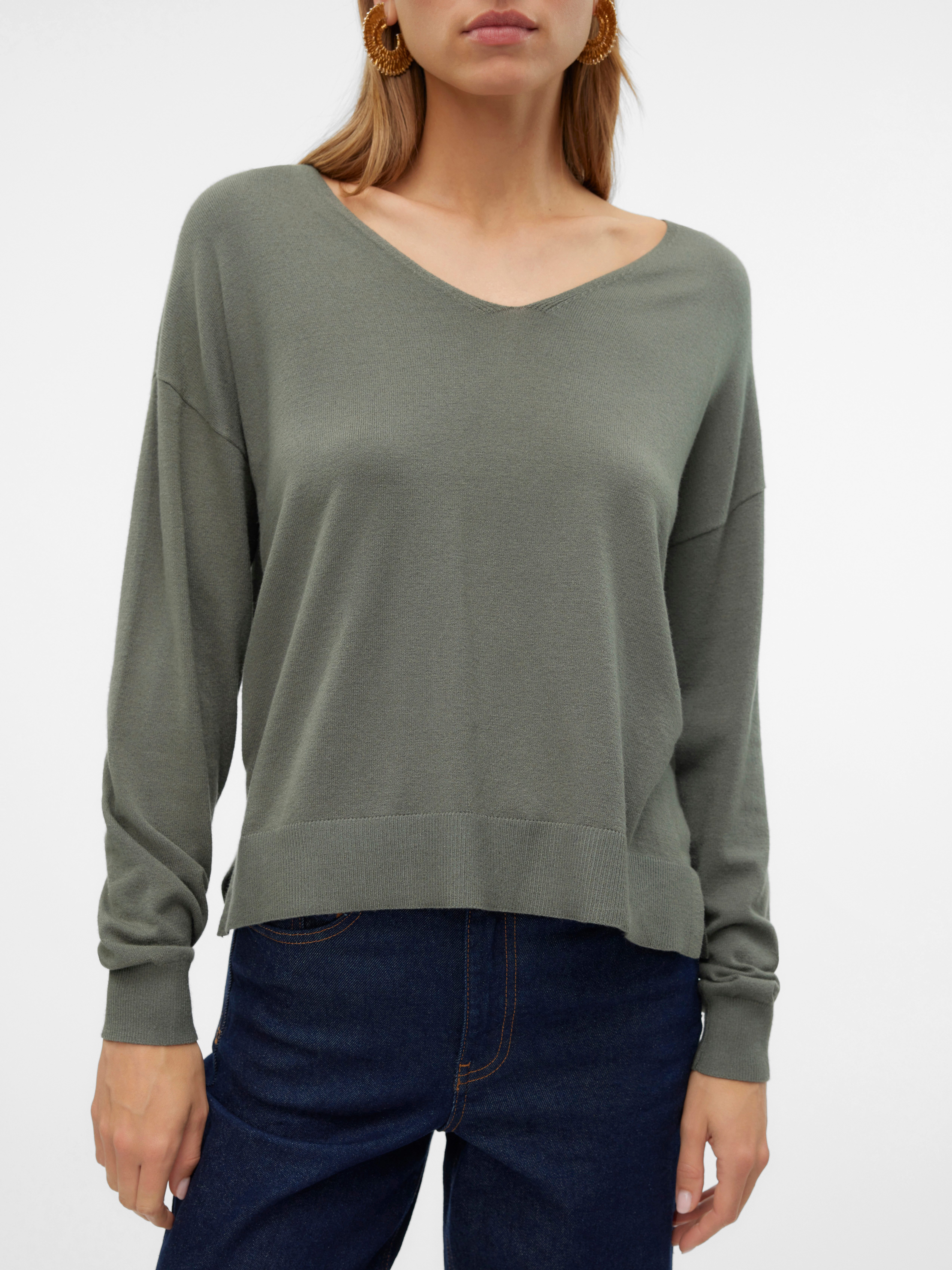 Vero Moda V-Ausschnitt-Pullover VMBREEZE LS V-NECK günstig online kaufen