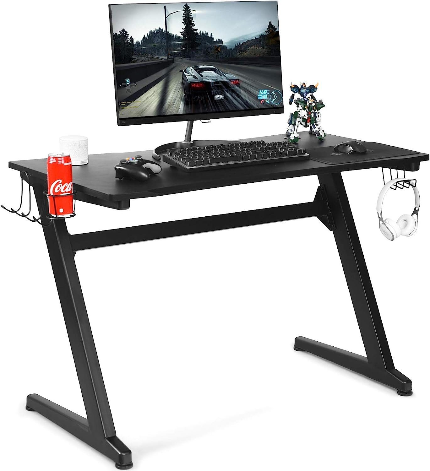 mit Holz, 2 Computertisch Haken aus Schreibtisch, Multifunktionalen KOMFOTTEU