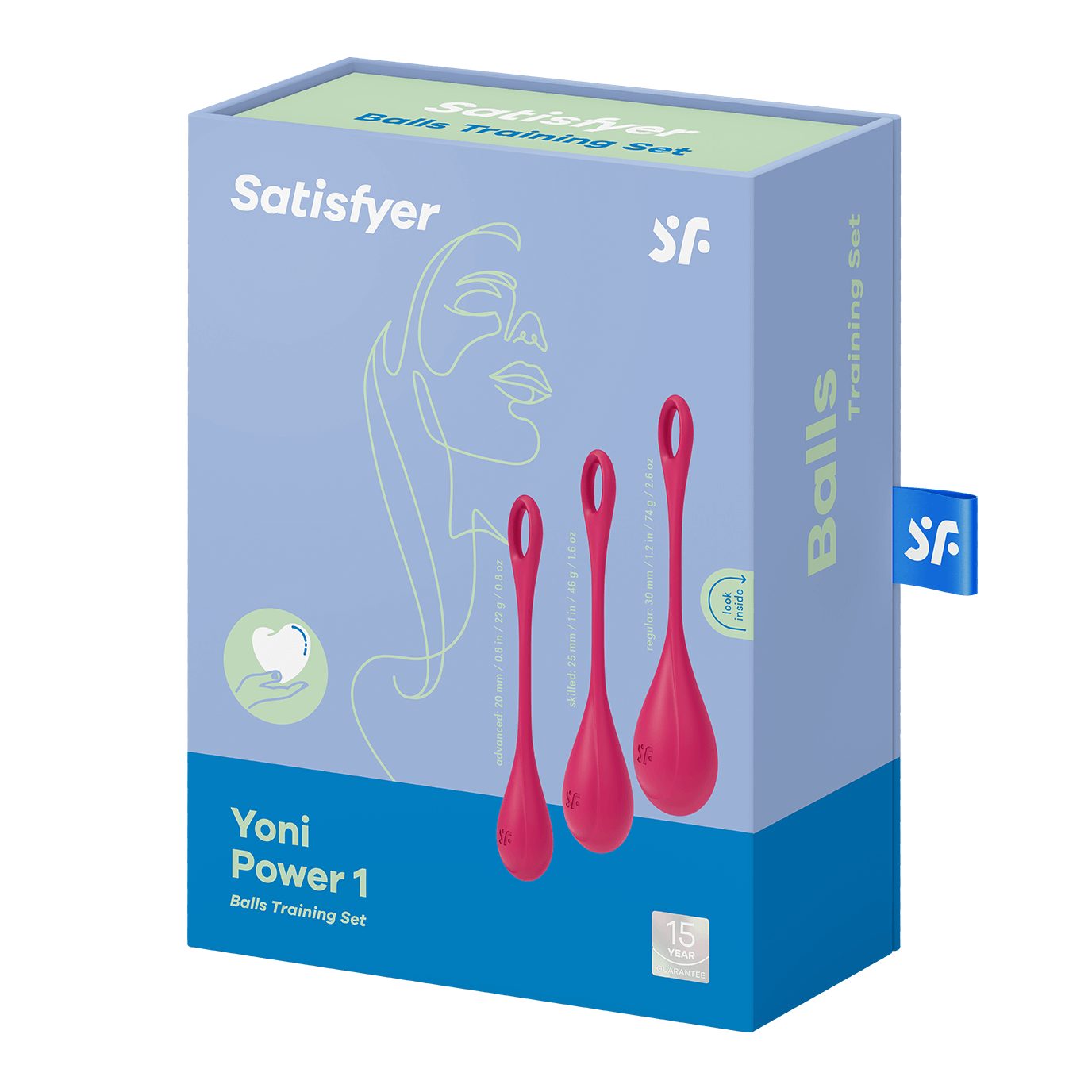 "Yoni Satisfyer 22-74g, 1", Liebeskugeln Rot ABS-Kunststoff Silikon, Satisfyer 2-3cm, Power 3er-Set, Liebeskugeln,