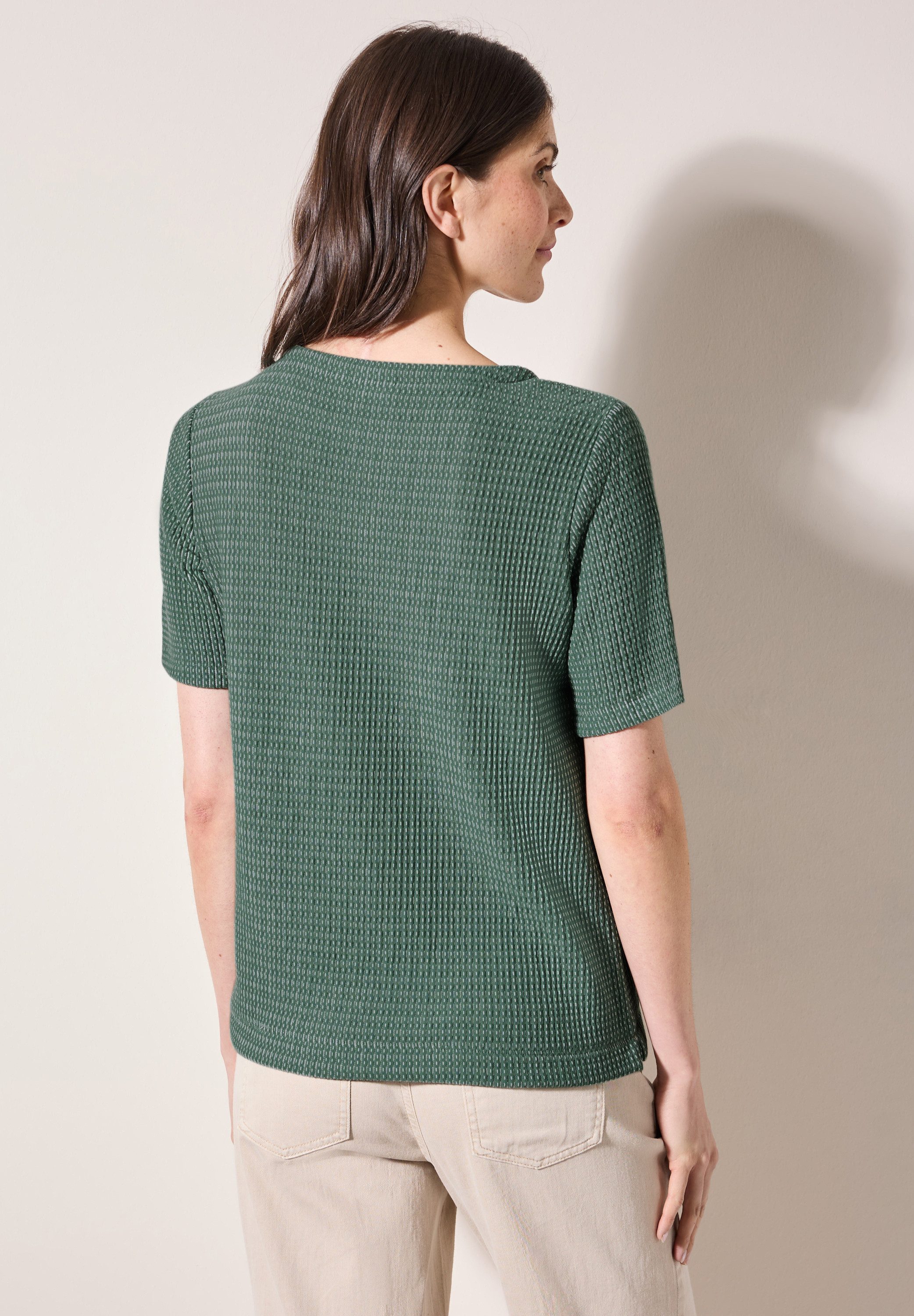 Cecil T-Shirt, aus softem Materialmix günstig online kaufen