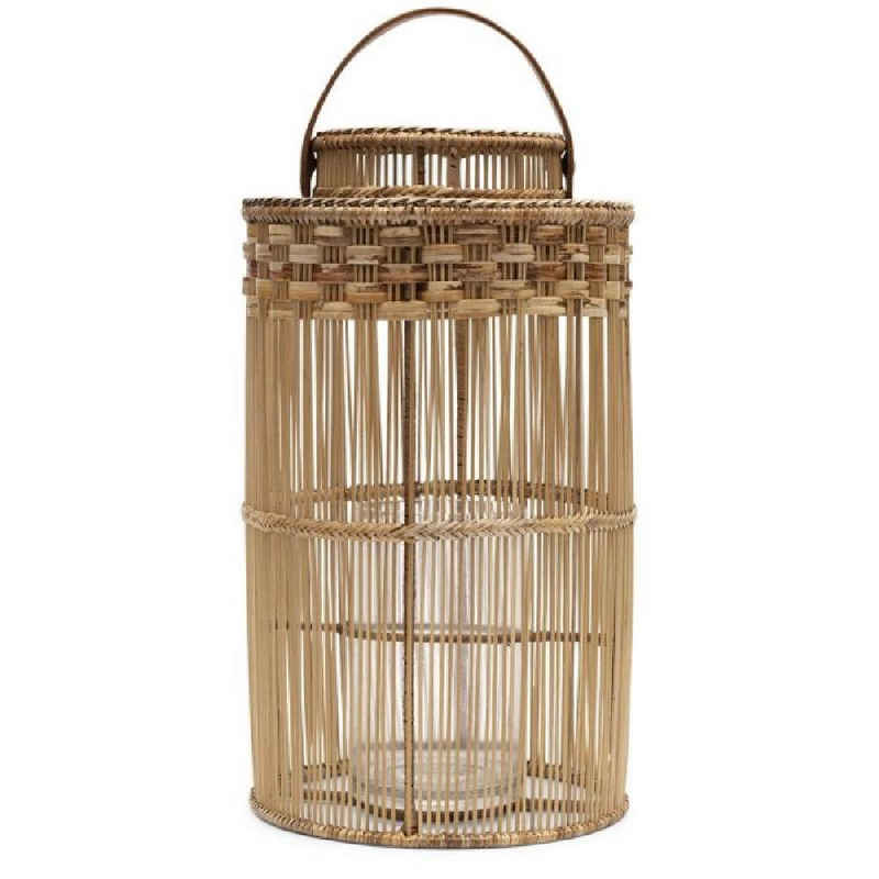 Rivièra Maison Windlicht Laterne Banjar Rustic Rattan Braun (45cm)