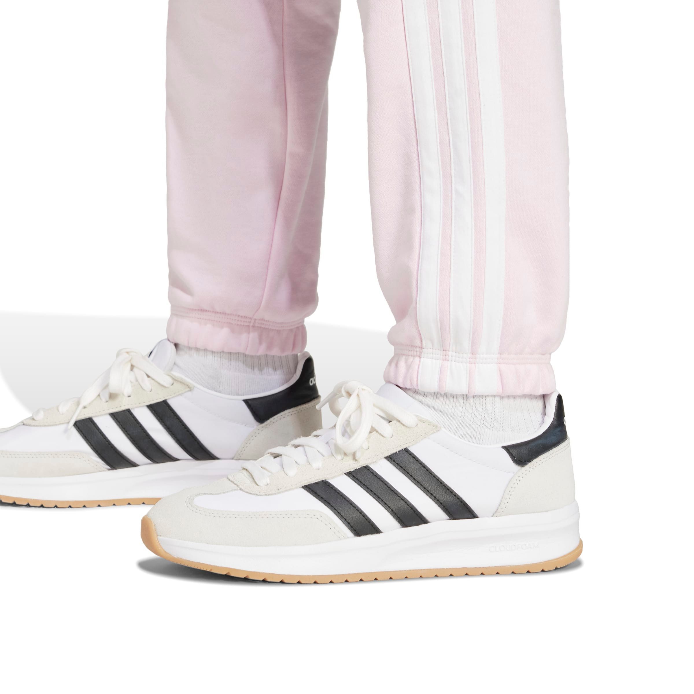 adidas Sportswear Sporthose ESSENTIALS 3-STREIFEN FRENCH TERRY CUFFED Reguläre Passform, mittelhoher Bund, weiches French Terry Material