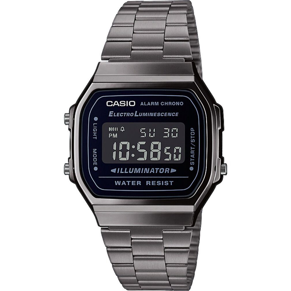 CASIO Luxusuhr Herren Digital Quarz Uhr Edelstahl Armband A168WEGG-1BEF günstig online kaufen