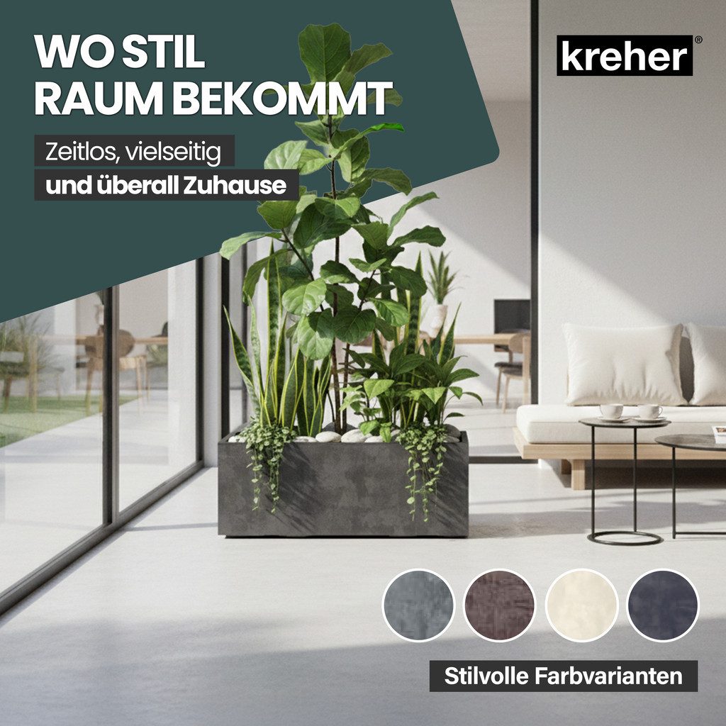 Kreher Blumenkasten Millennium in Naturstein Optik verschiedenen Ausführungen