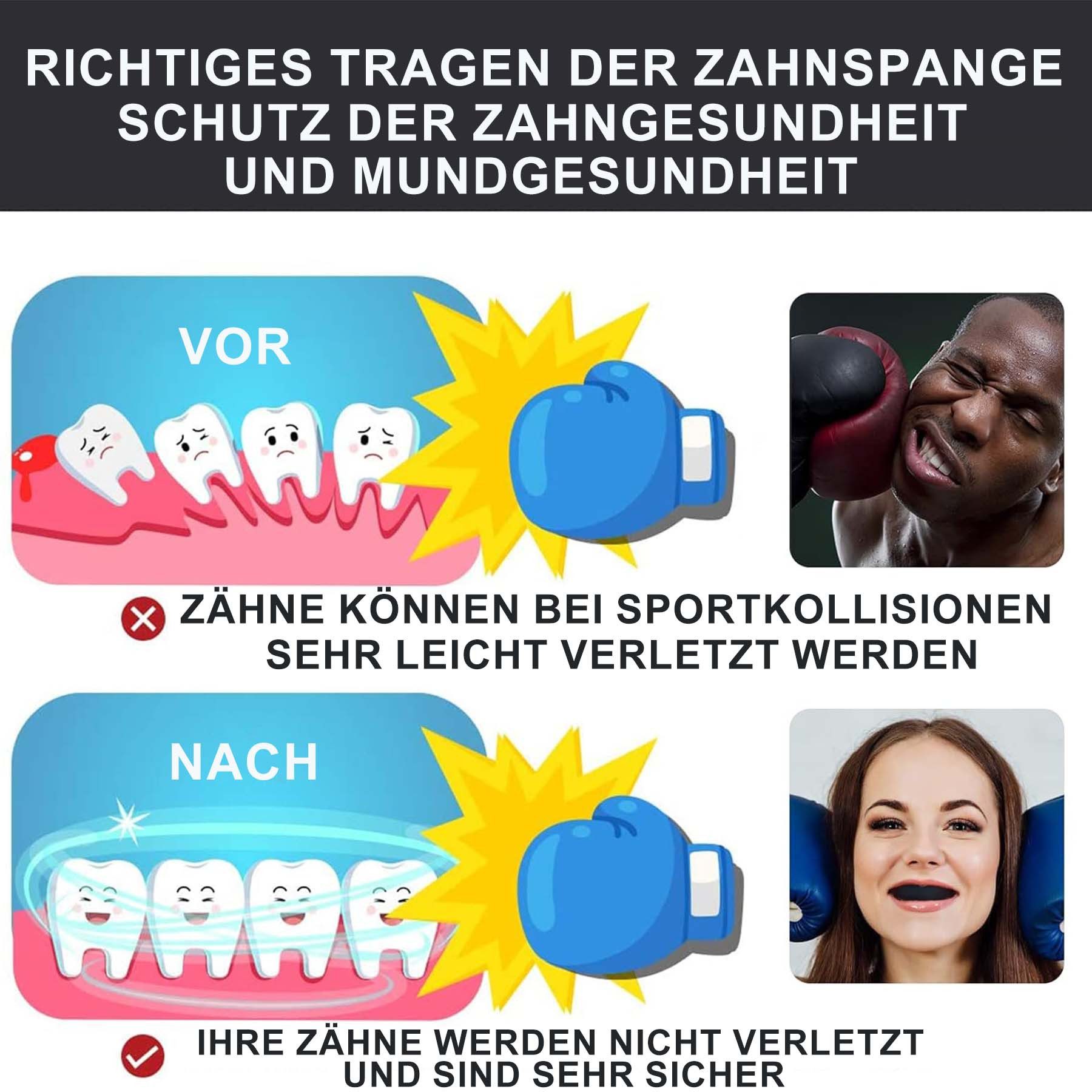 Mutig Zahnschutz Sport Zahnschutz,2 Stücke Mundschutz Boxen,Erwachsene, SchwarzWeiß (Sport Zahnschutz ideale Atmung&leicht Anpassbar,Unisex Erwachsene, Mundschutz für MMA,Kampfsport,Boxen, Taekwondo,Hockey,Hockey und Mehr), Sport Zahnschutz,Mundschutz Boxen,Erwachsene Schwarz-Rot&Schwarz-Weiß