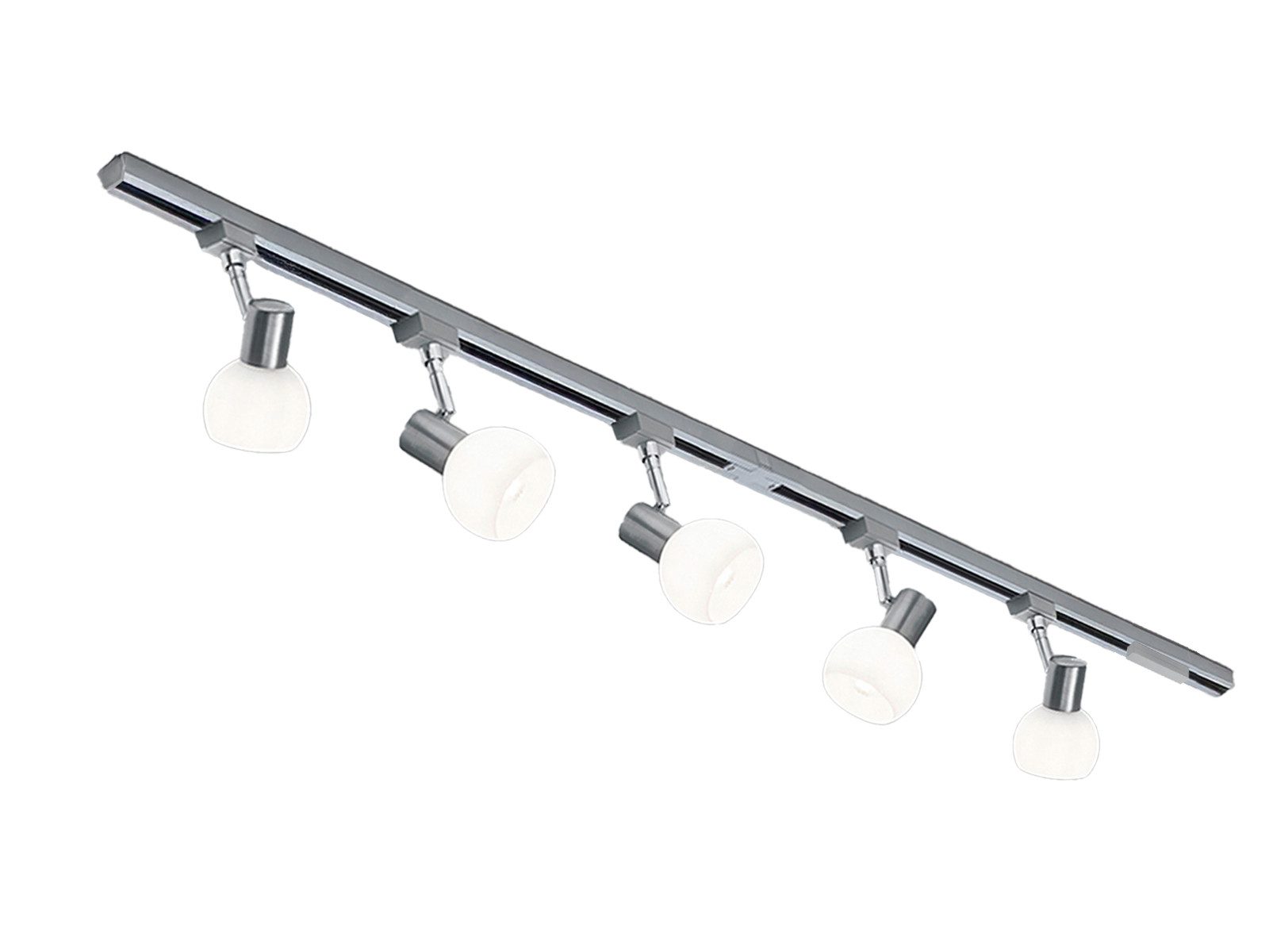 TRIO Leuchten Комплекты рельсовой системы, 202.5 cm, (10-tlg., Einspeisung 4-adrig), Lichtschienensystem für Wand & Decke mit 5 Прожекторыn, Длина 202,5cm