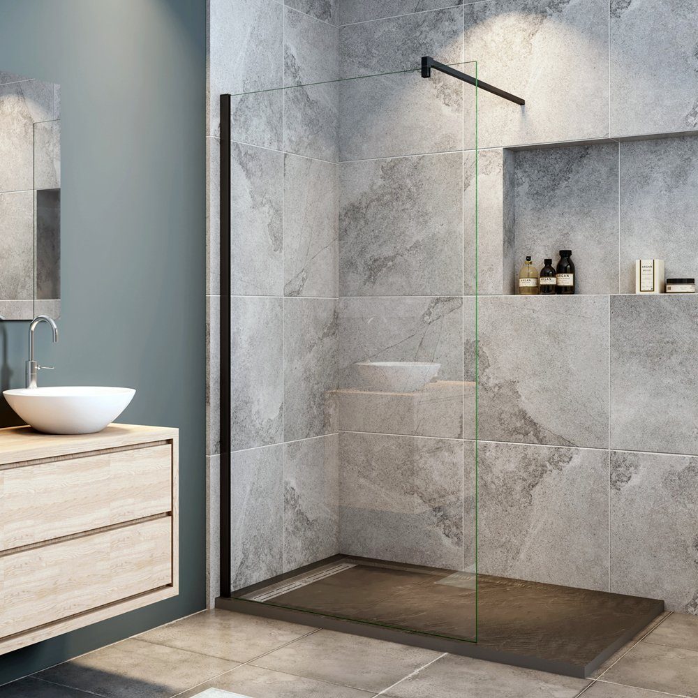 duschspa Duschwand 10 mm ESG Nano-Sicherheitsglas Walk-in-Duschen Duschabtrennung, Einscheibensicherheitsglas, Sicherheitsglas, (Set), Nano Glas