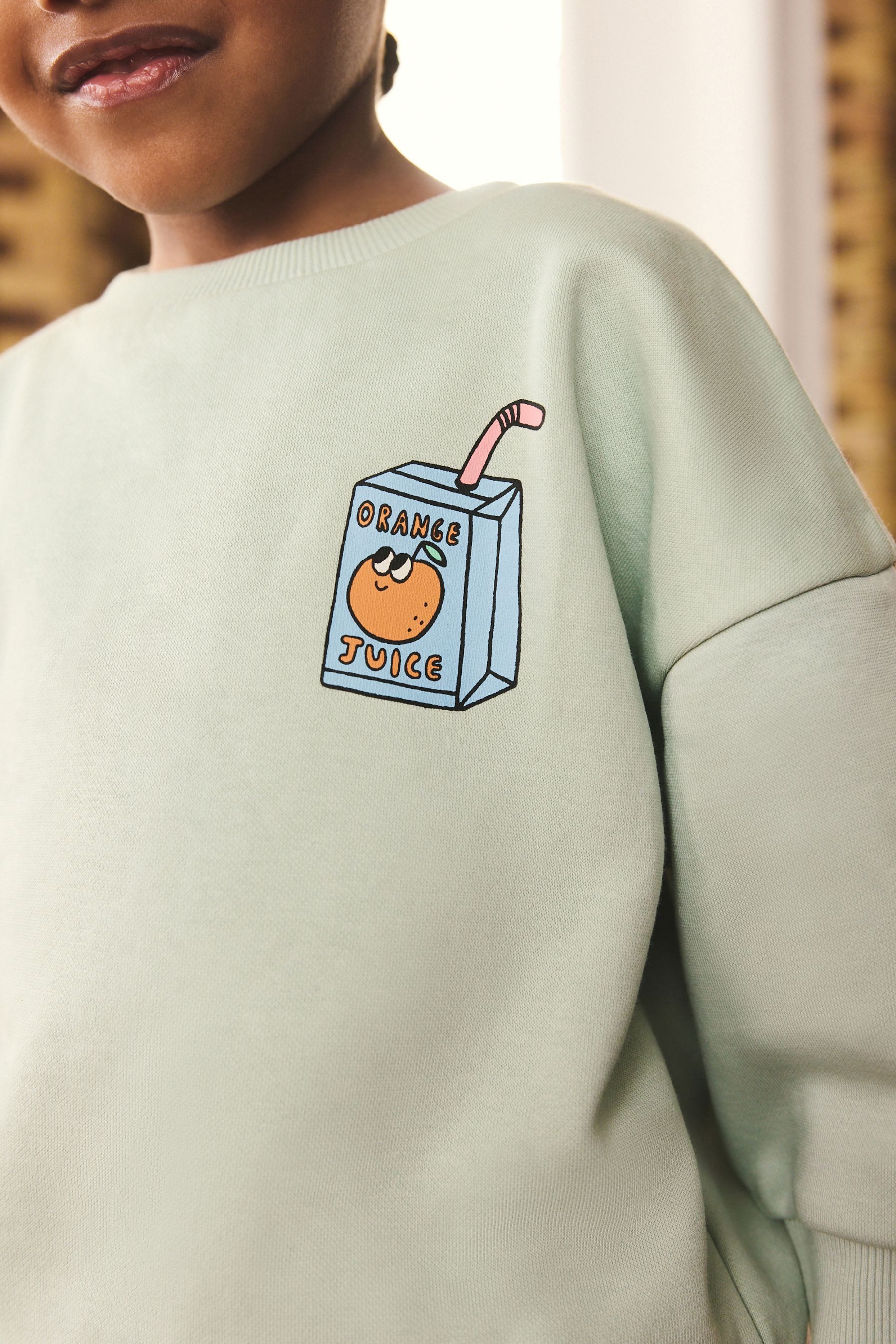 Next Sweater Sweatshirt mit Rundhalsausschnitt und Print (1-tlg)