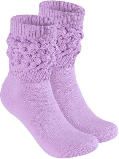 BRUBAKER Schoppersocken Slouch Шкарпетки - Damen Fitnesssocken (80s Style, 1-Paar, Baumwolle) Knit Спортивні шкарпетки für Fitness, Yoga, Workout, Gymnastik und Wellness